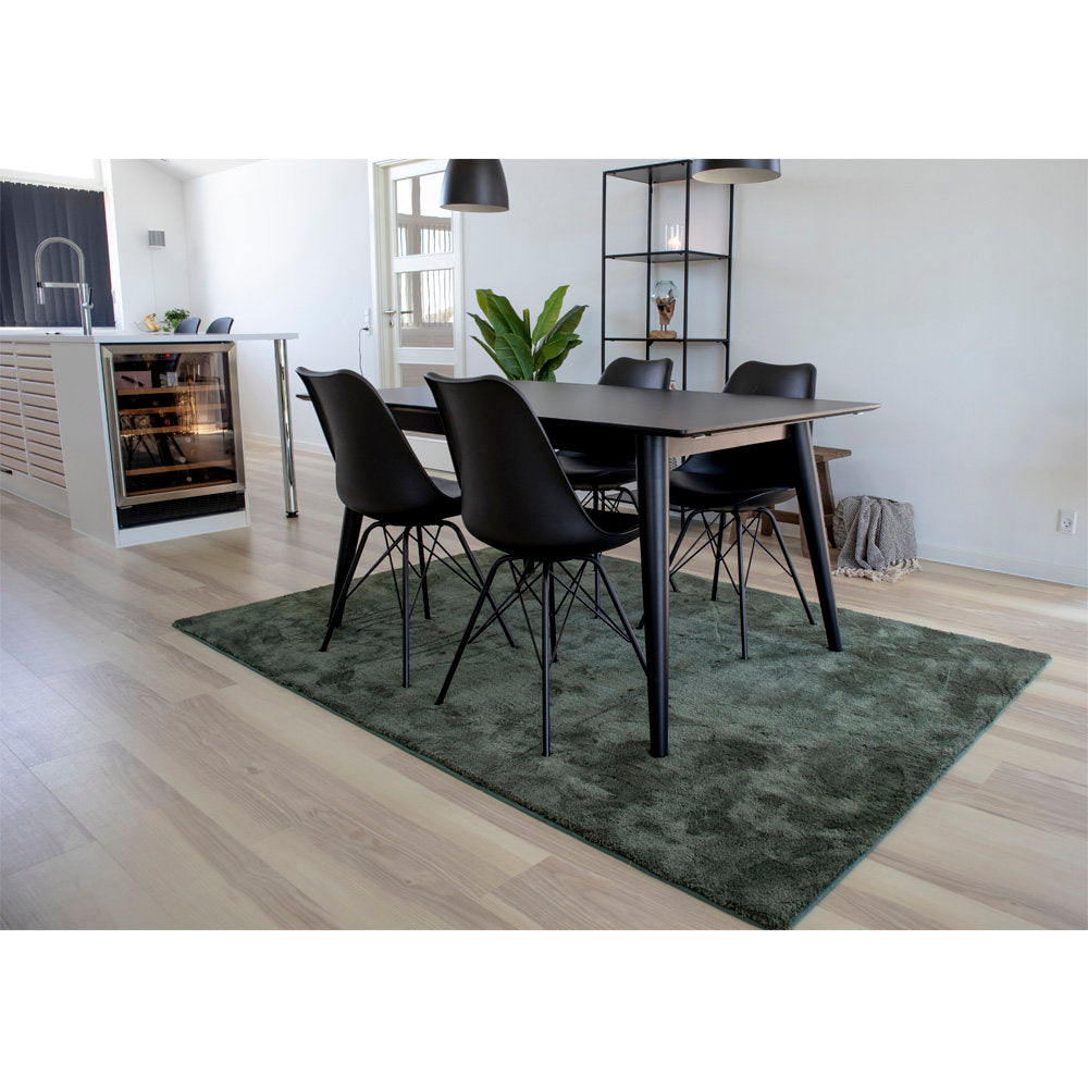 OSLO DINING CHAIR PU ZWART | ZWARTE POTEN (SET VAN 2)