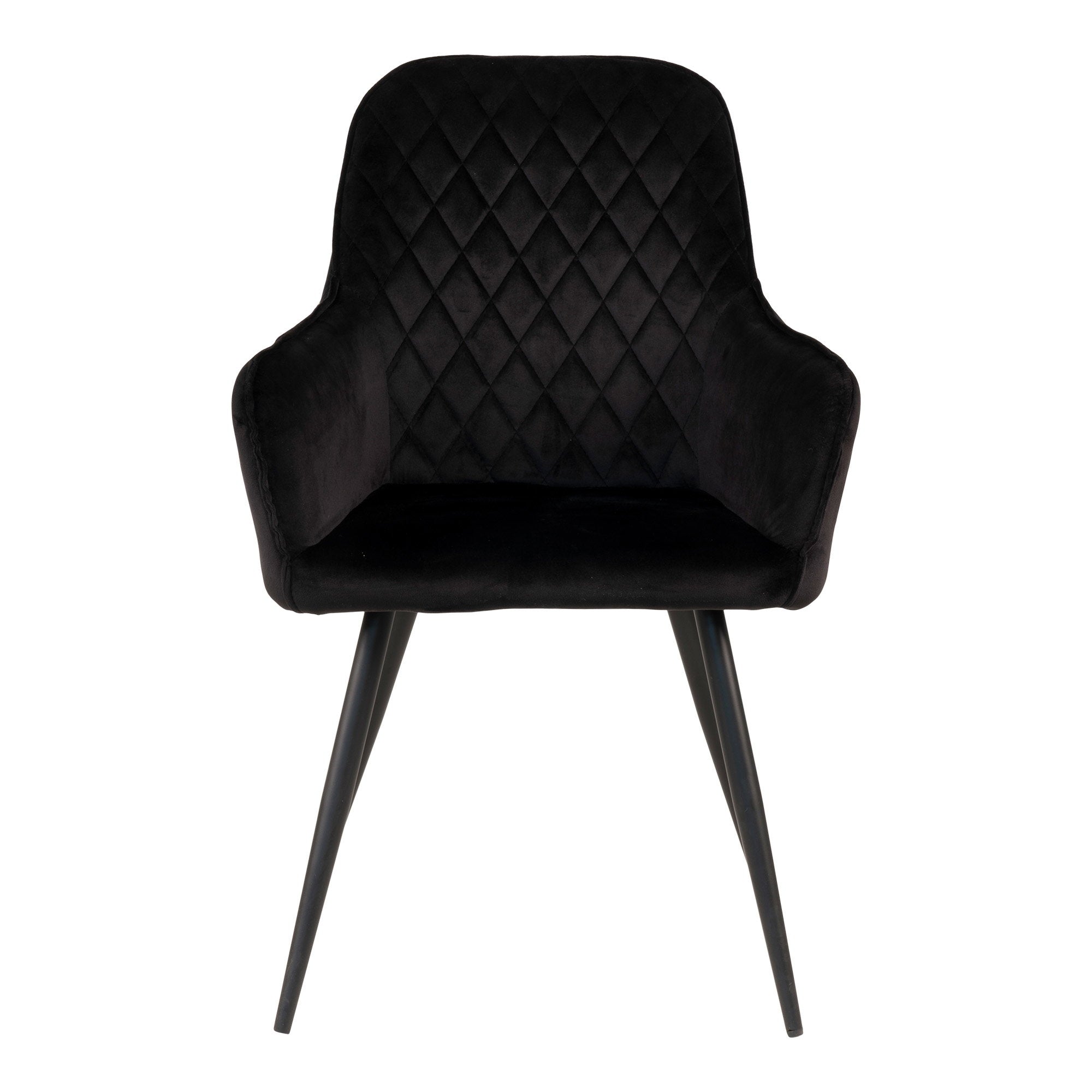 HARBO ESSZIMMERSTUHL SAMT SCHWARZ | SCHWARZE BEINE (2ER-SET)