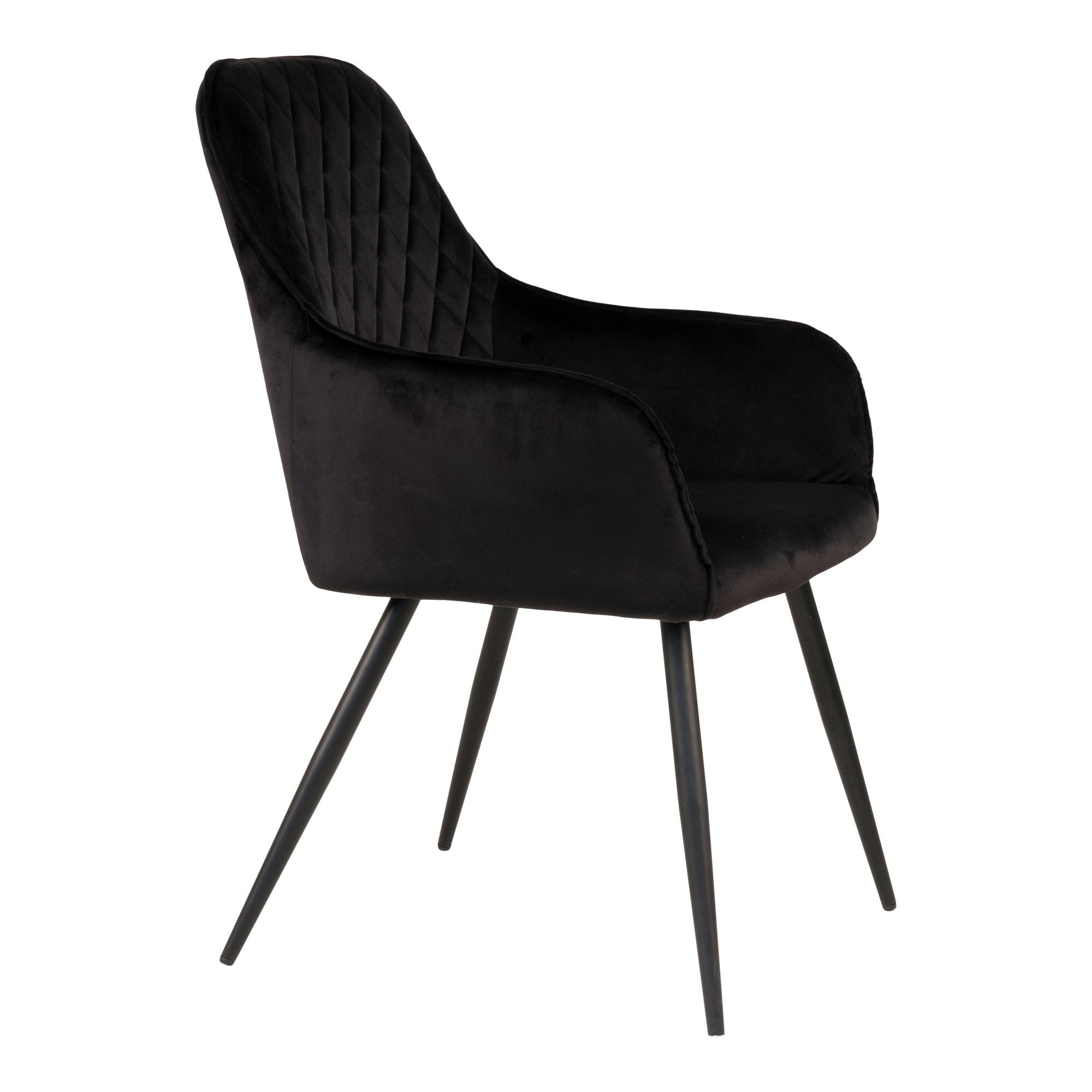 HARBO ESSZIMMERSTUHL SAMT SCHWARZ | SCHWARZE BEINE (2ER-SET)