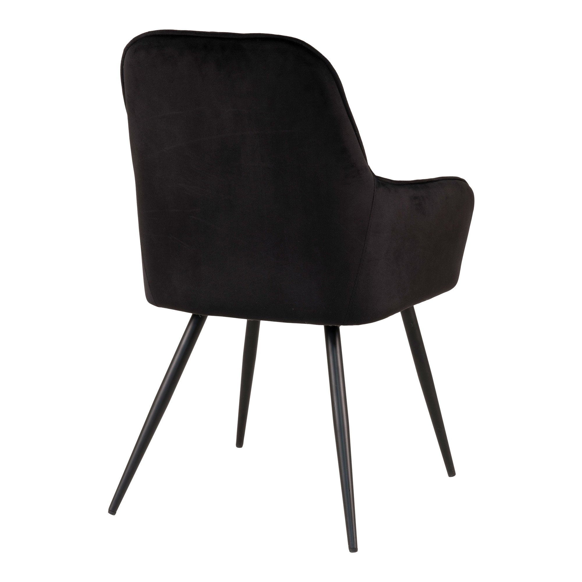 HARBO ESSZIMMERSTUHL SAMT SCHWARZ | SCHWARZE BEINE (2ER-SET)