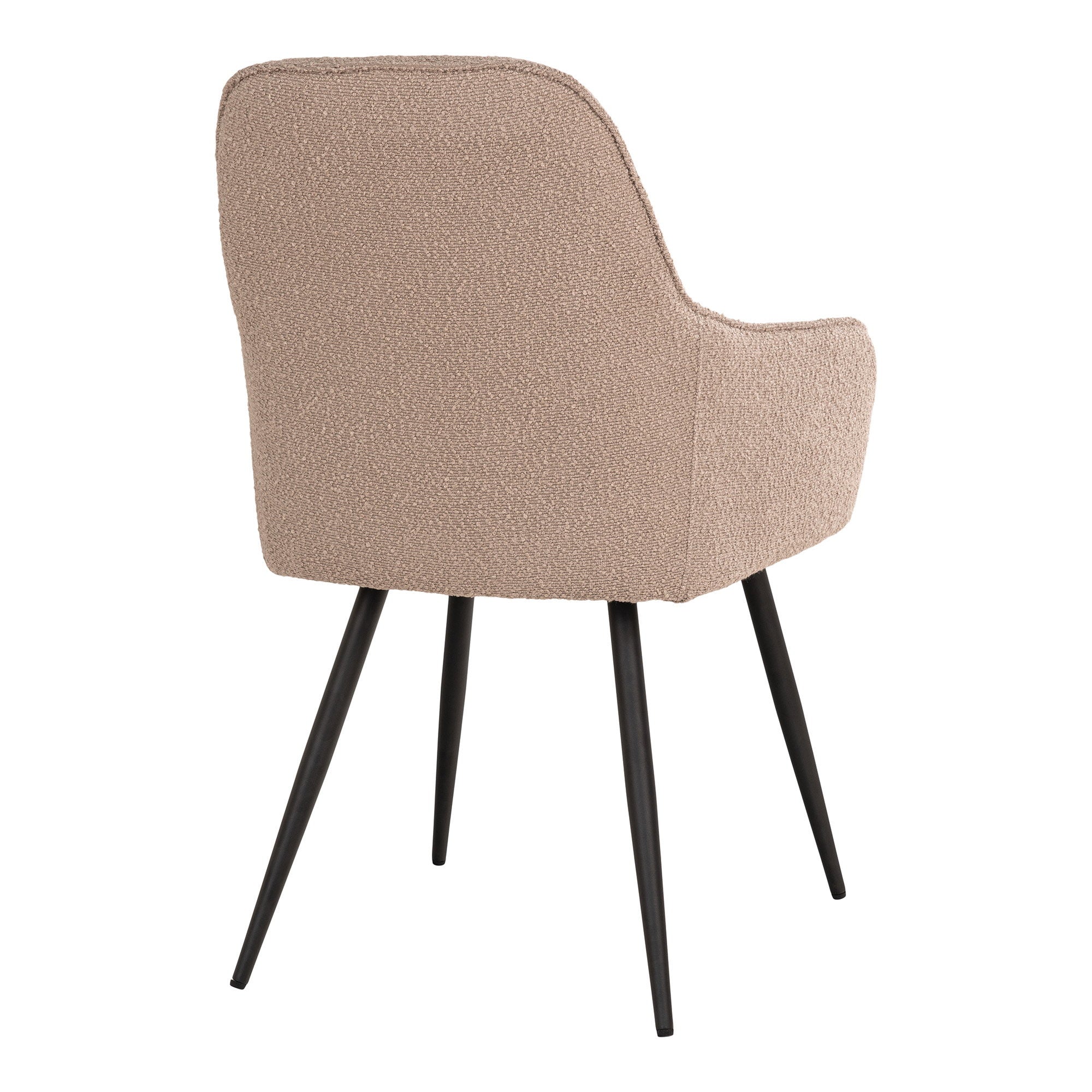 HARBO DINING CHAIR BOUCLÉ BEIGE | SCHWARZE BEINE (2ER-SET)