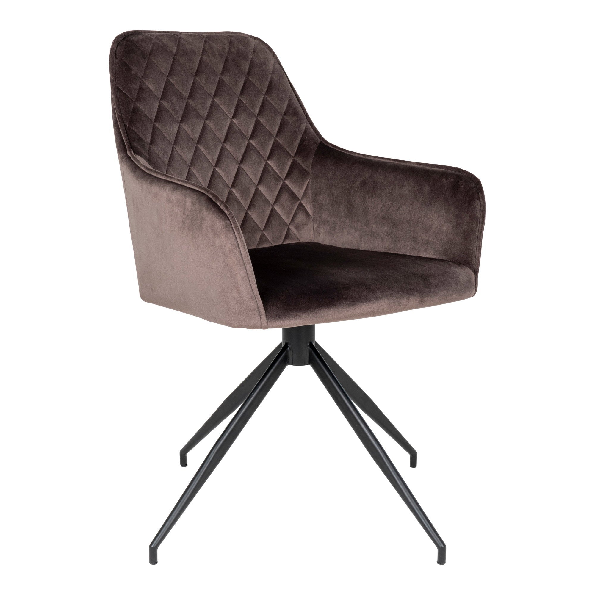 HARBO DINING CHAIR DREHBAR VELVET MUSHROOM | SCHWARZE BEINE