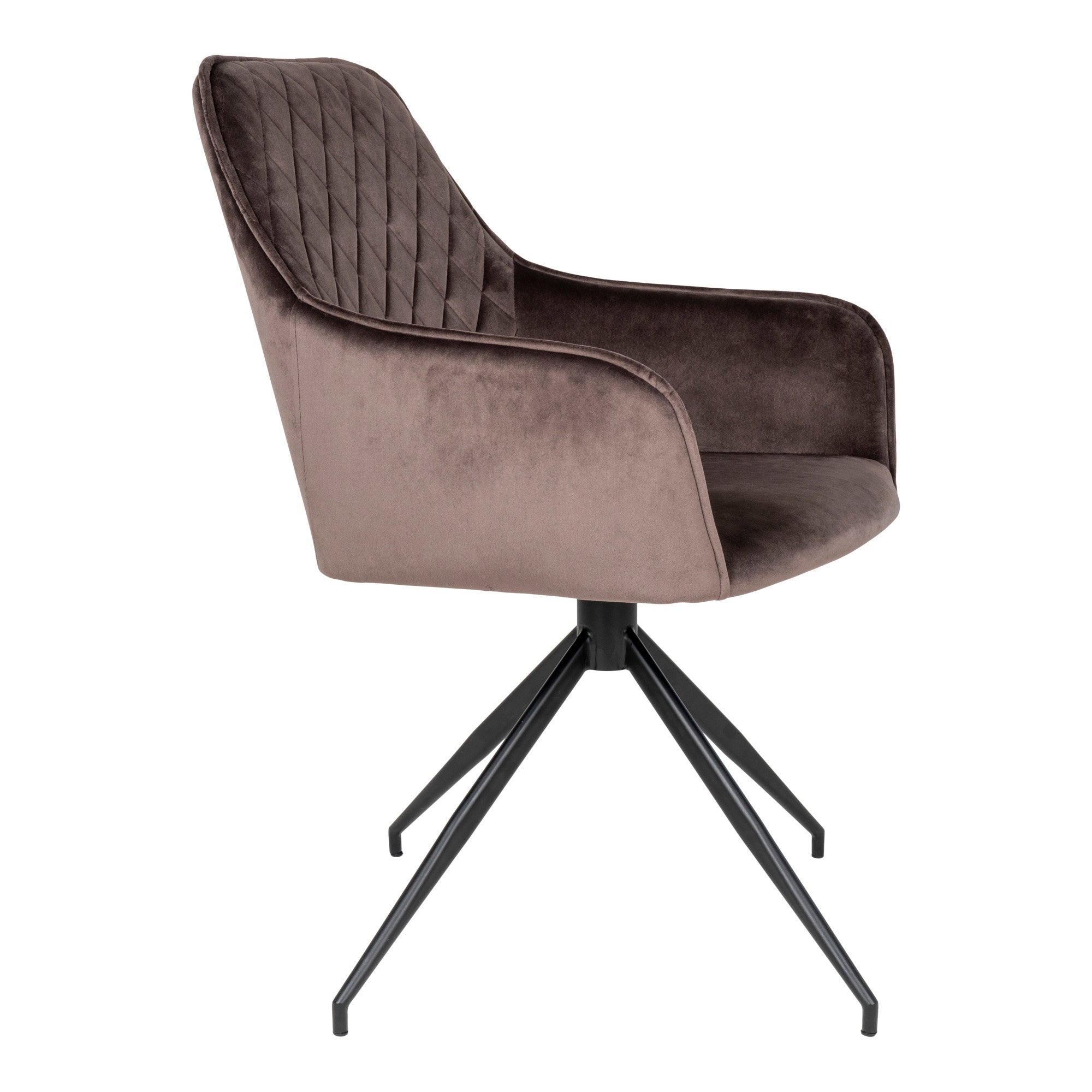 HARBO DINING CHAIR DREHBAR VELVET MUSHROOM | SCHWARZE BEINE
