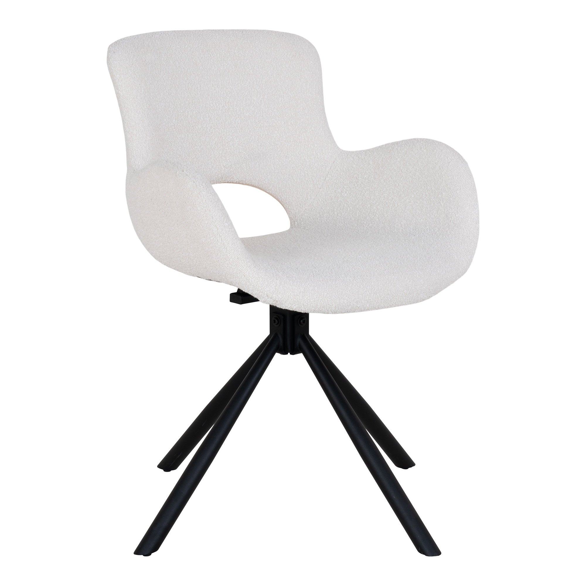 AMORIM DINING CHAIR DRAAIBAAR BOUCLÉ OFF WHITE (SET VAN 2)