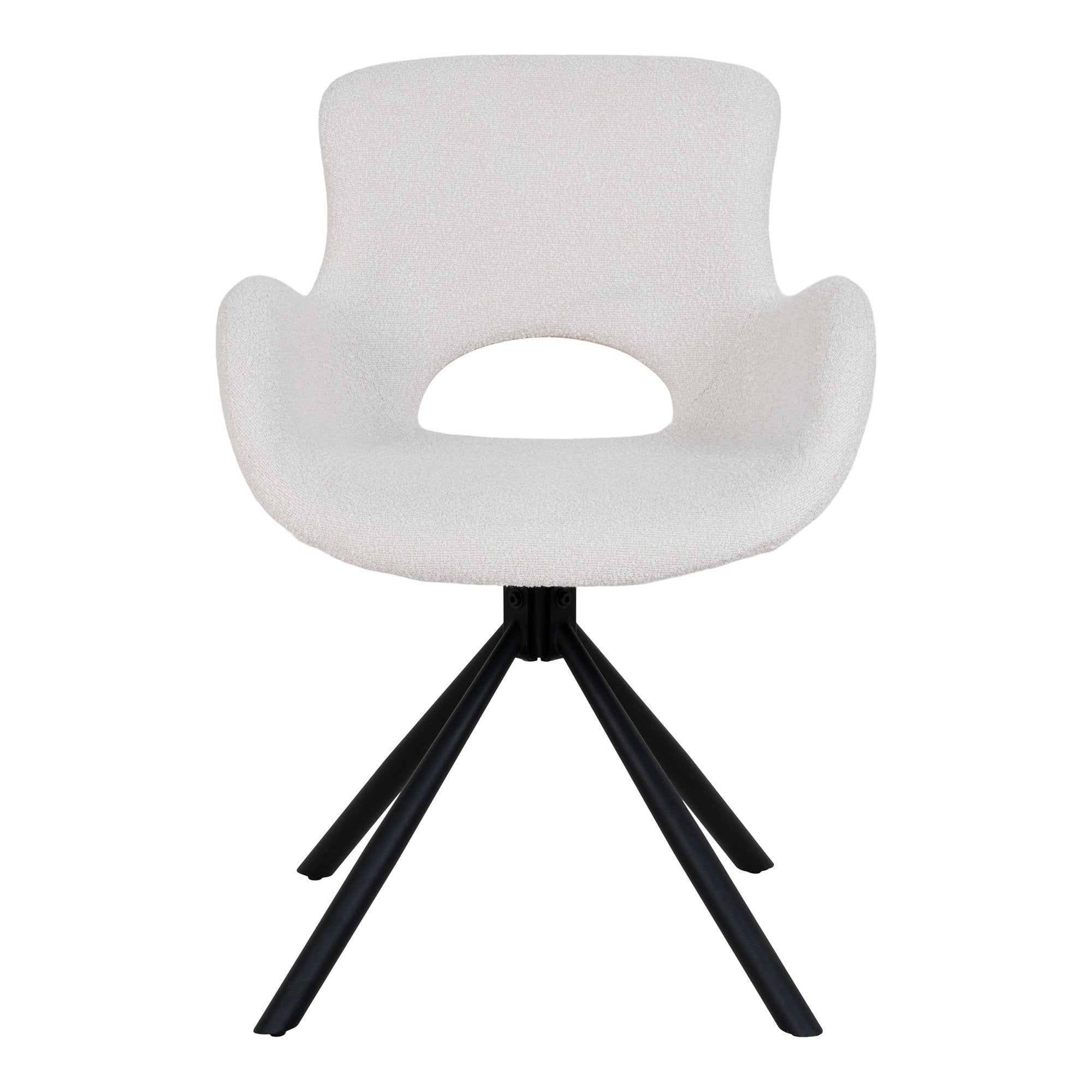 AMORIM DINING CHAIR DRAAIBAAR BOUCLÉ OFF WHITE (SET VAN 2)