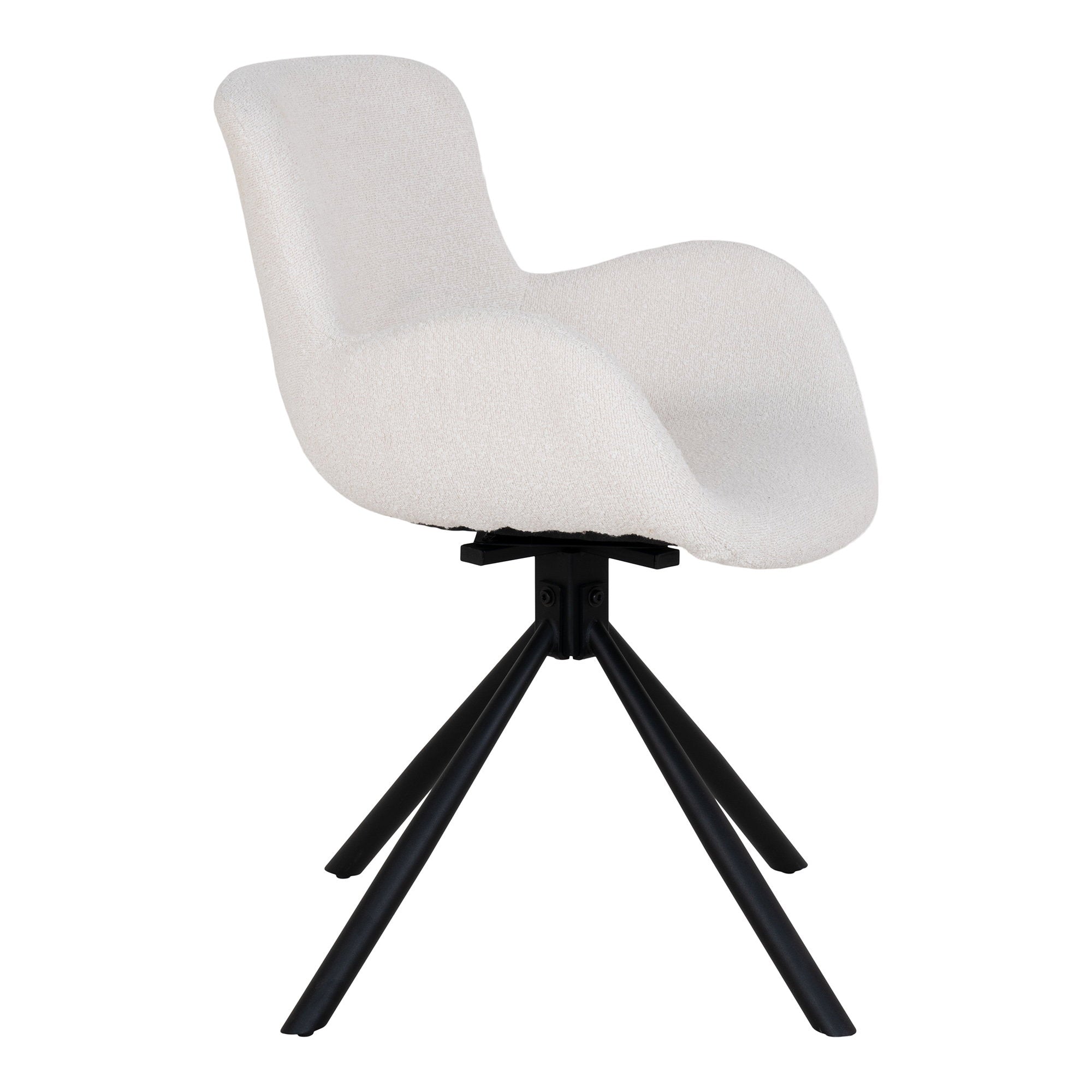 AMORIM DINING CHAIR DRAAIBAAR BOUCLÉ OFF WHITE (SET VAN 2)