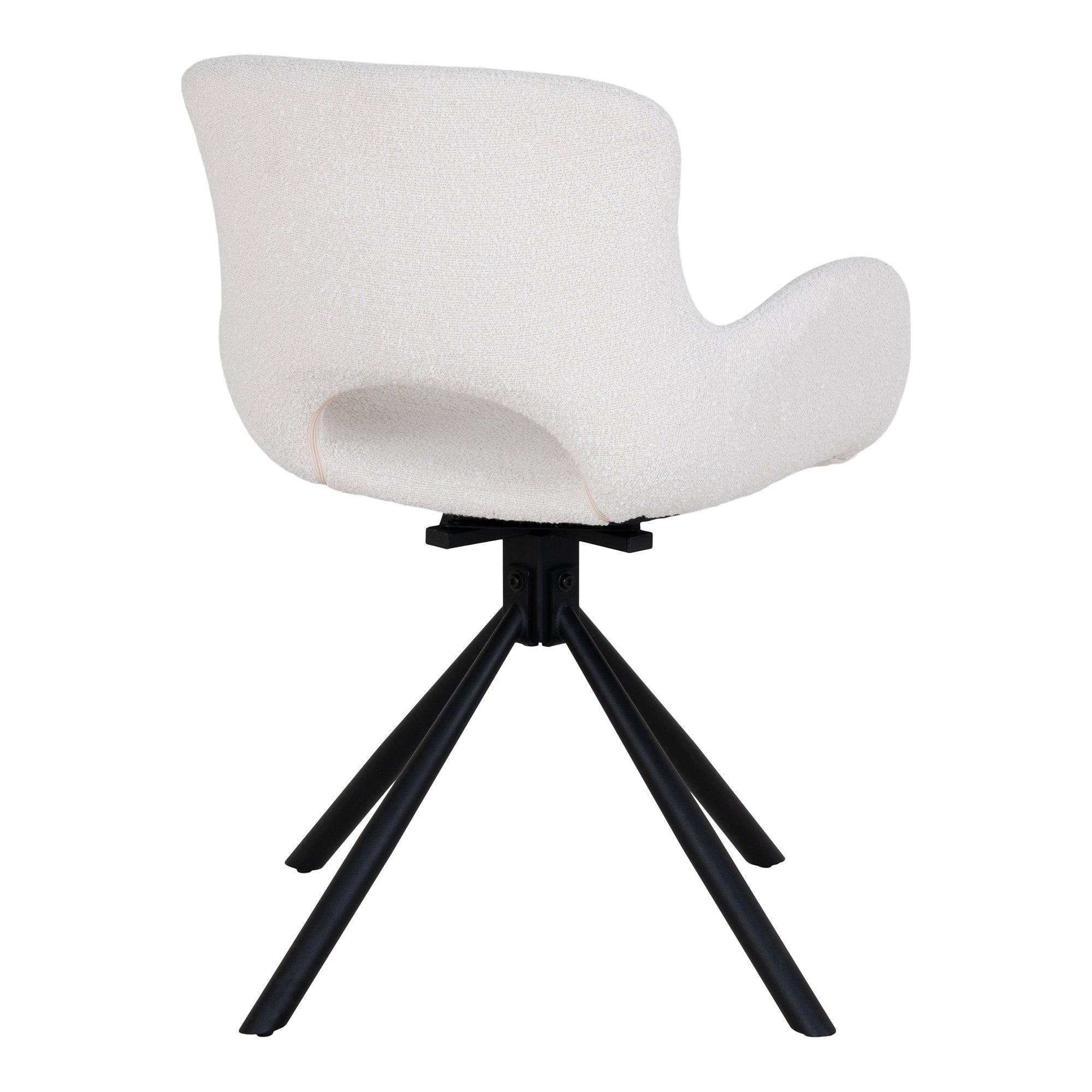 AMORIM DINING CHAIR DRAAIBAAR BOUCLÉ OFF WHITE (SET VAN 2)
