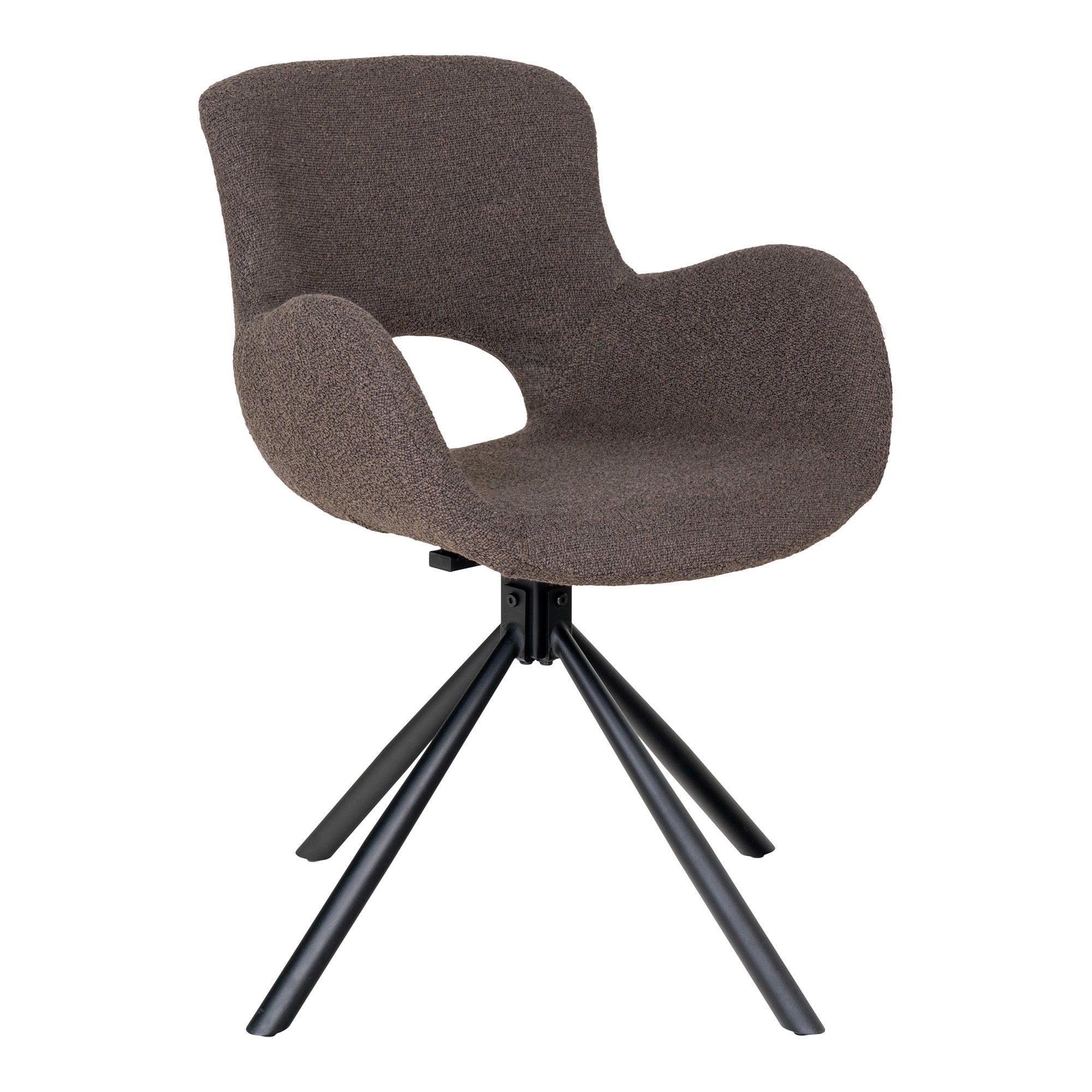 AMORIM DINING CHAIR DRAAIBAAR BOUCLÉ MUSHROOM (SET VAN 2)
