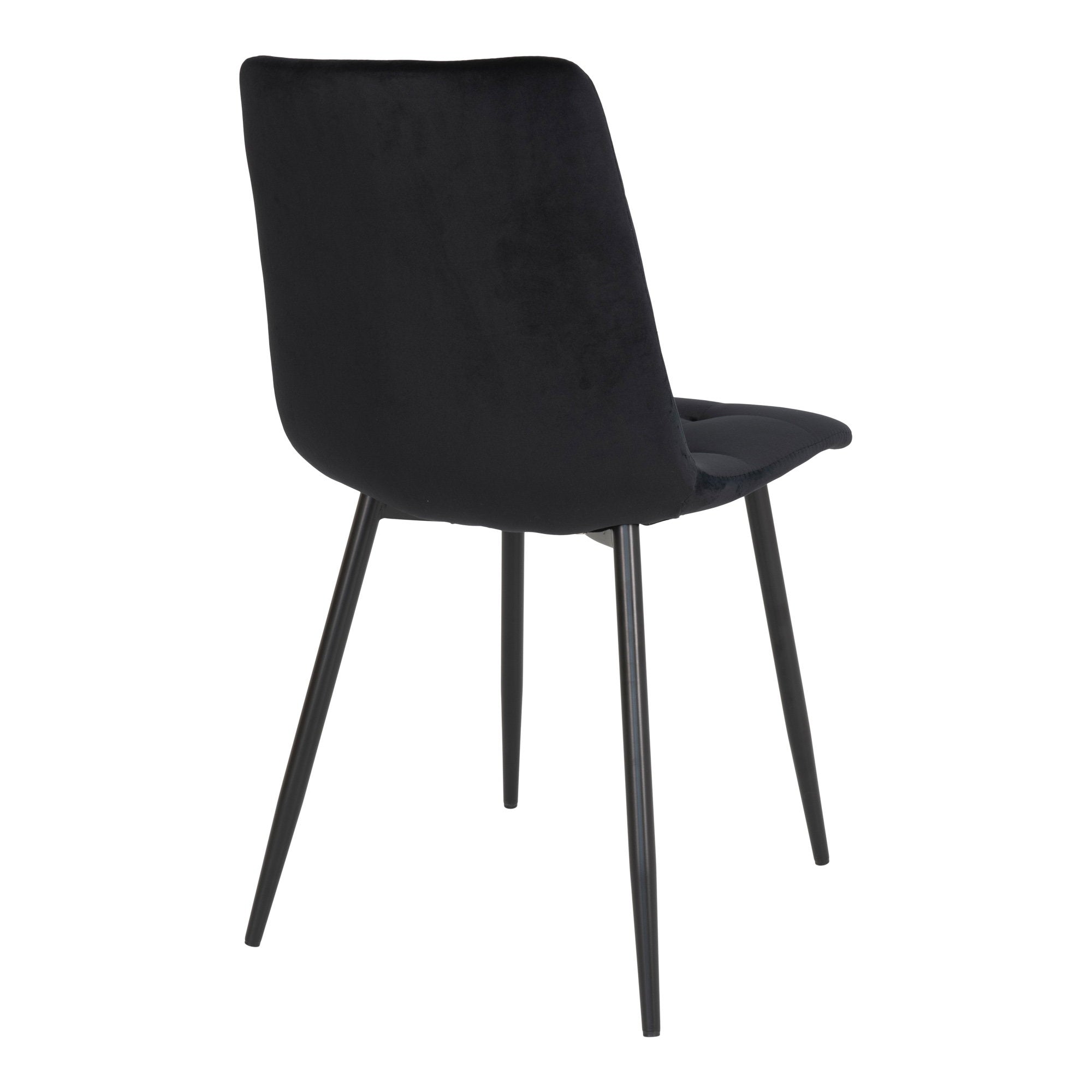 Middelfart Dining Chair - Esszimmerstuhl, Samt, schwarz, schwarze Beine HN1207 (2er-Set)