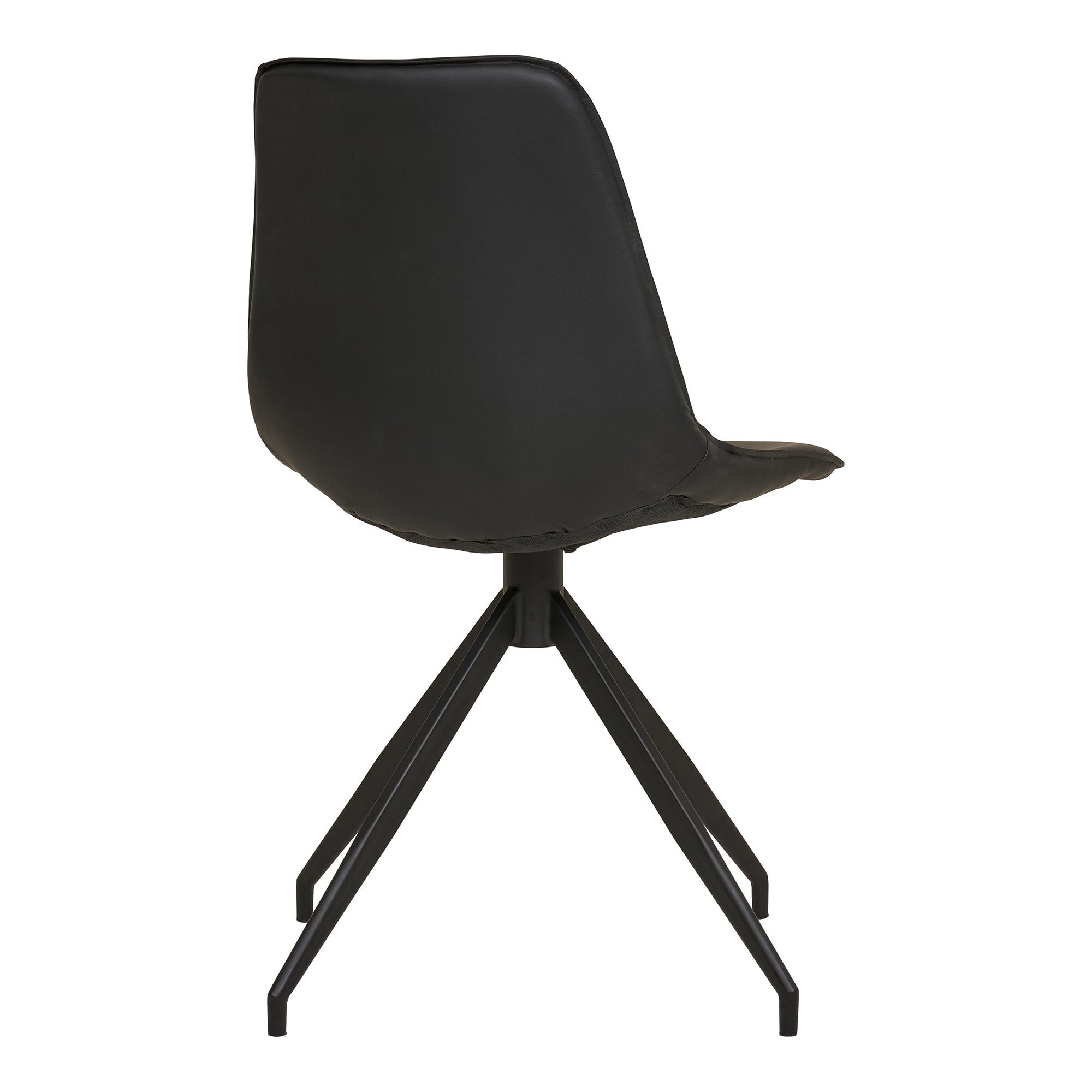 MONACO DINING CHAIR DREHBAR PU SCHWARZ | SCHWARZE BEINE (2ER-SET)