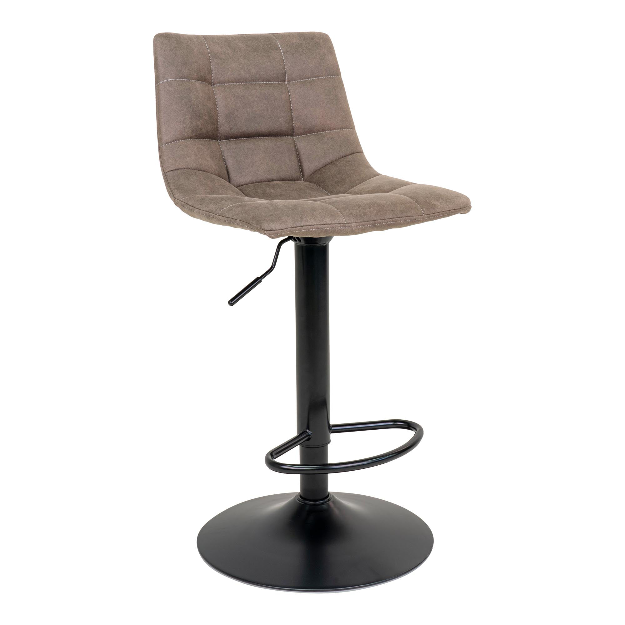 Middelfart Bar Chair - Bar Chair, microfiber, light brown, black legs HN1281 (set of 2)