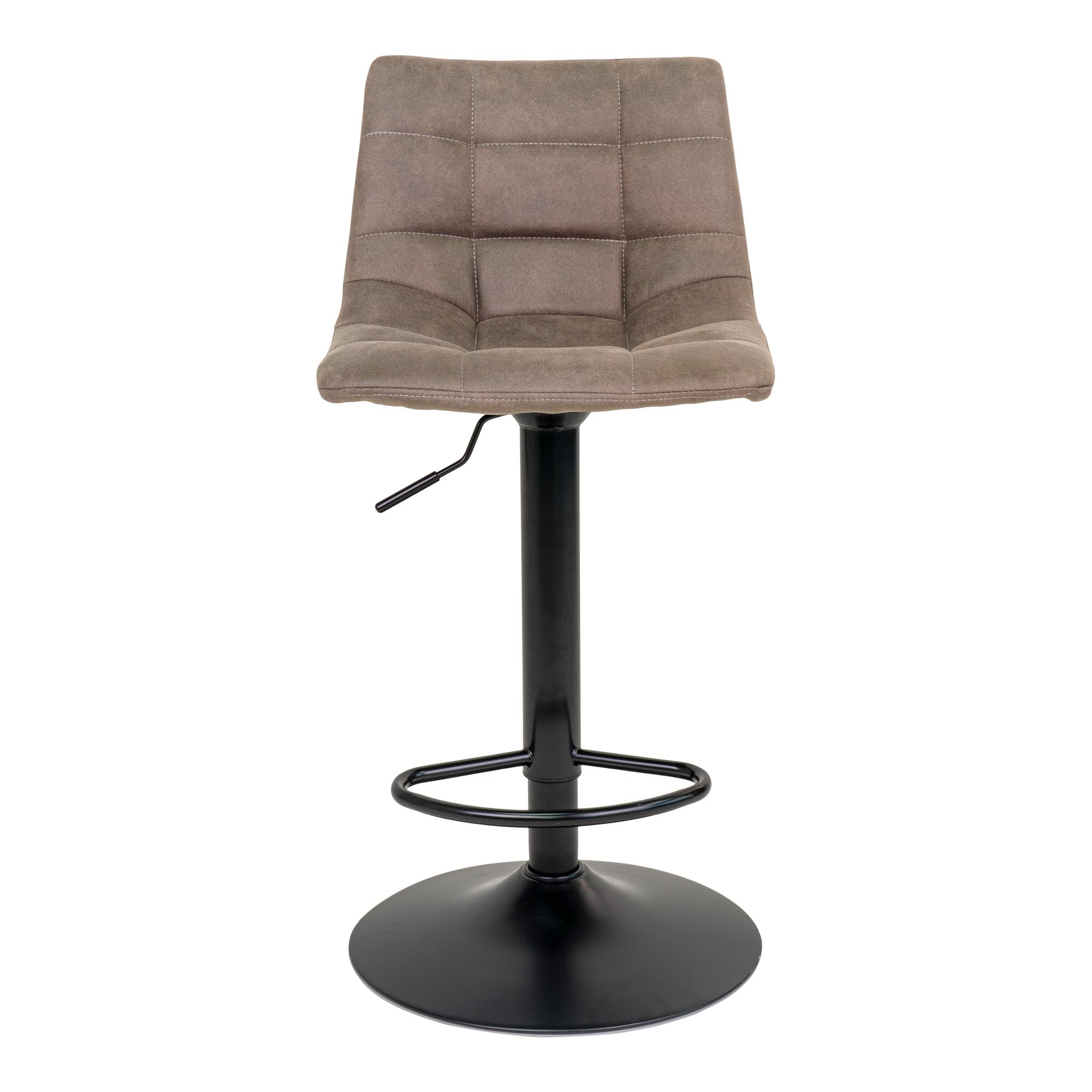 Middelfart Bar Chair - Bar Chair, microfiber, light brown, black legs HN1281 (set of 2)