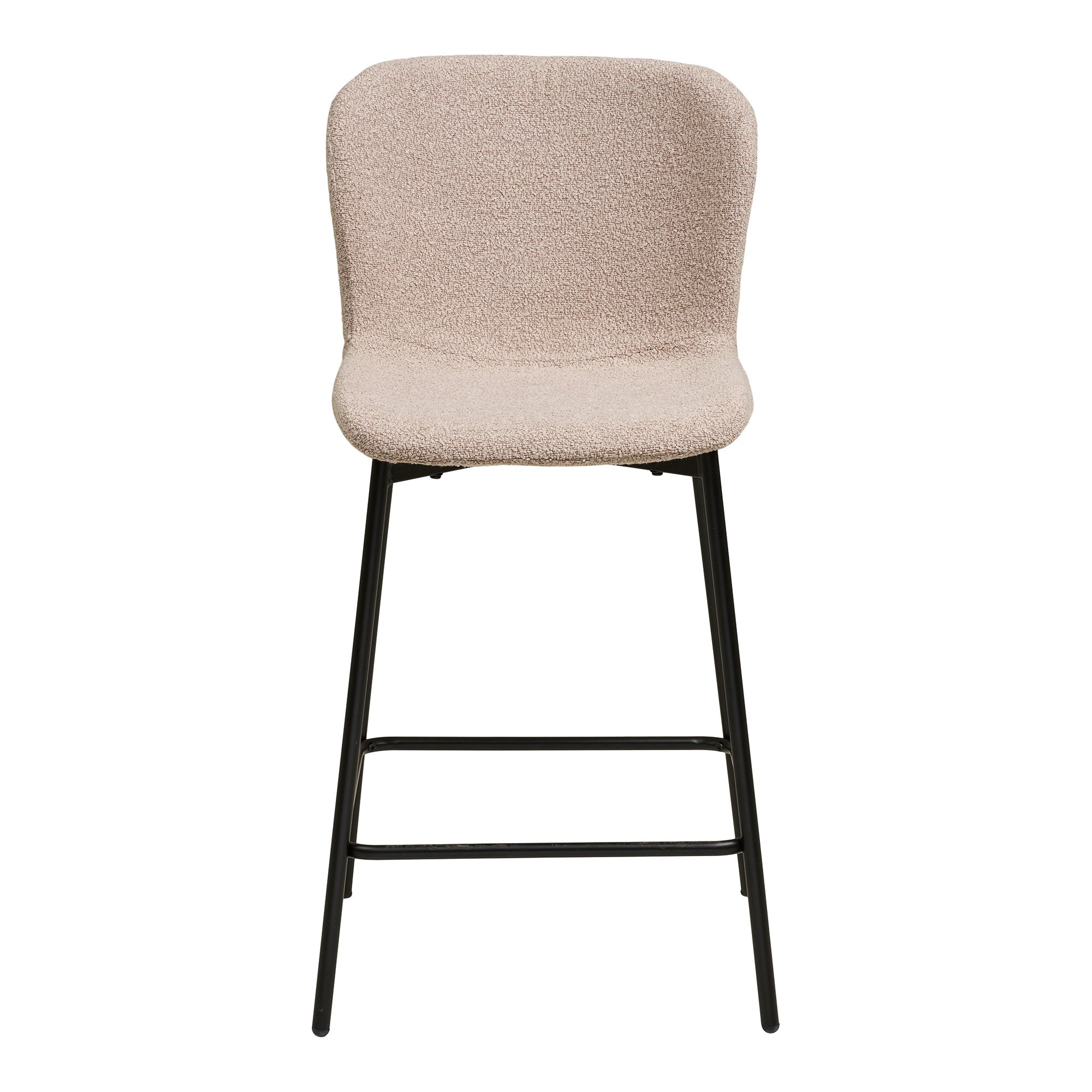 MACEDA BARSTUHL BOUCLÉ BEIGE | SCHWARZE BEINE (2ER-SET)