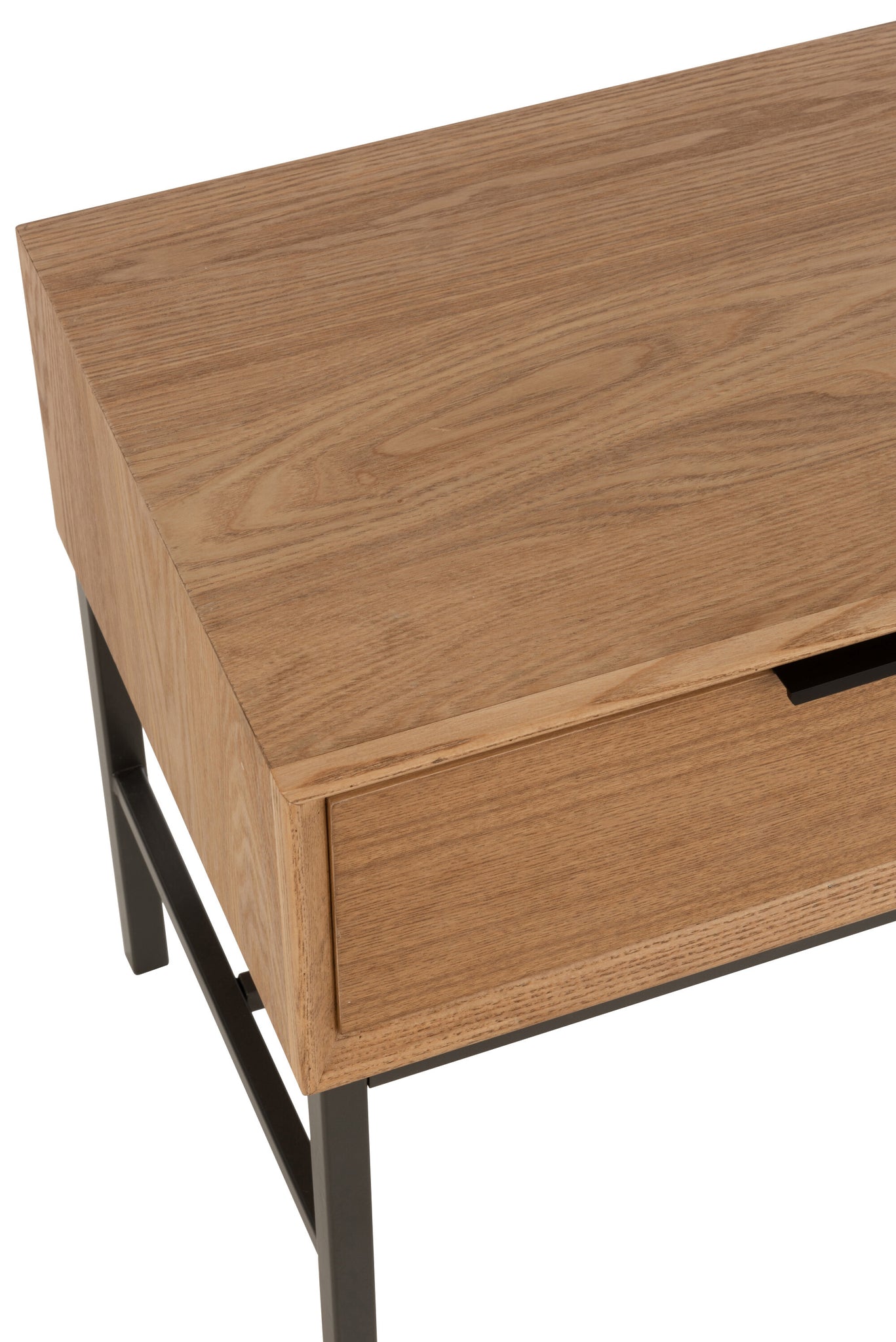 Beistelltisch auf Gestell aus Holz/Metall, Natur