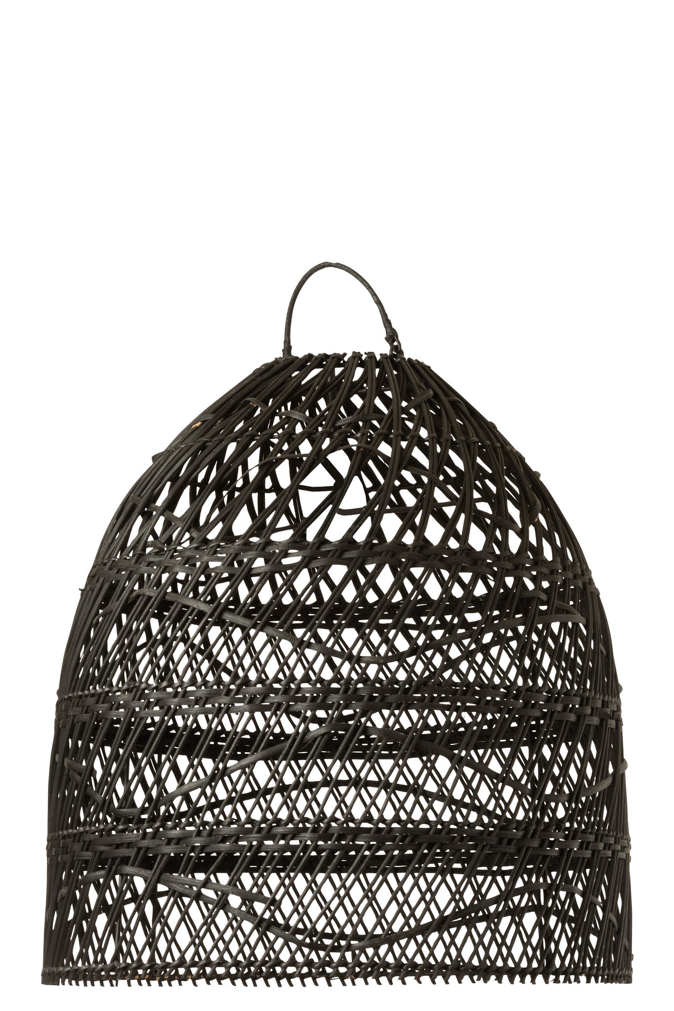 Lamp Shade Waves Rattan Black