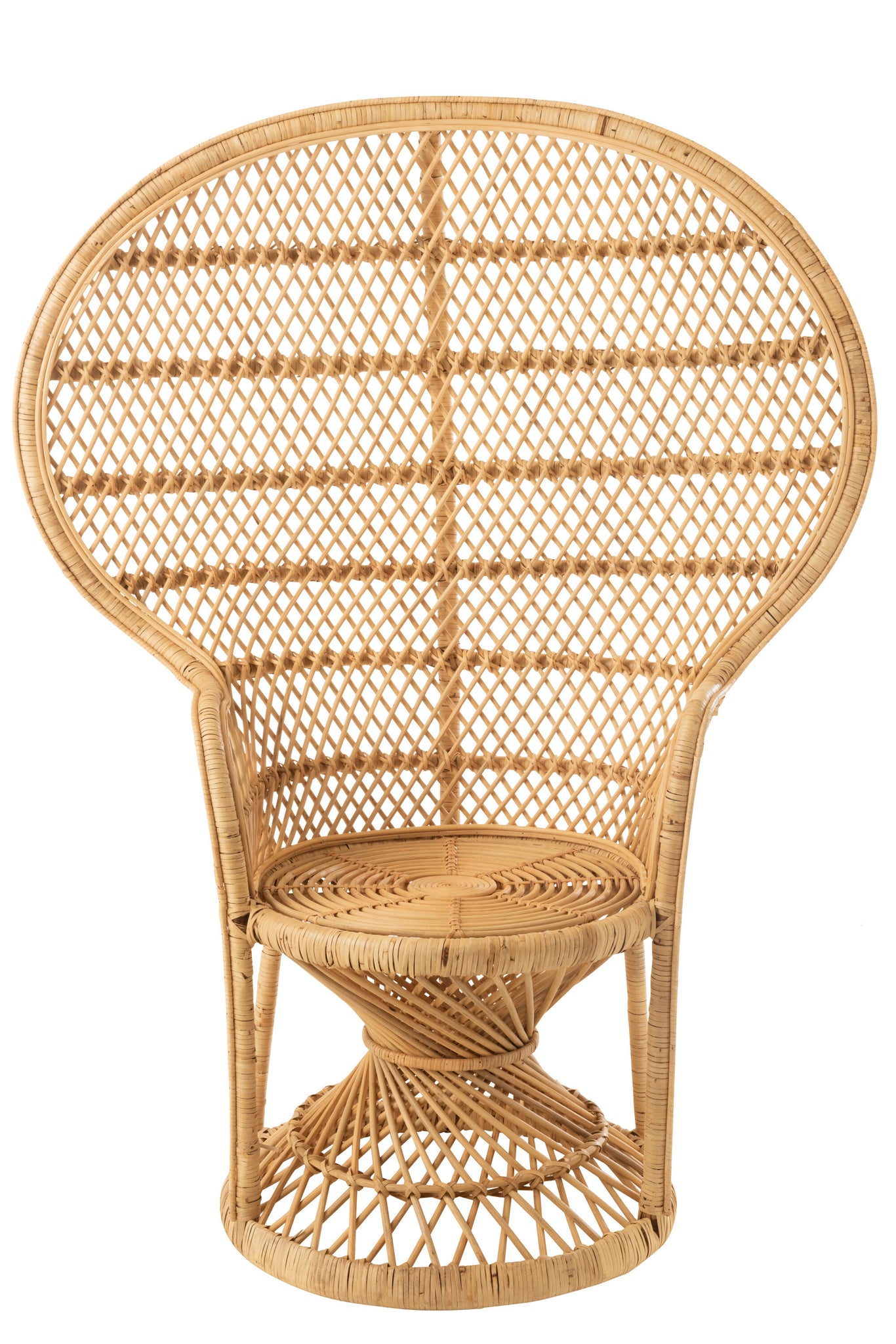 Chair Peacock With Cushion Rattan Natural