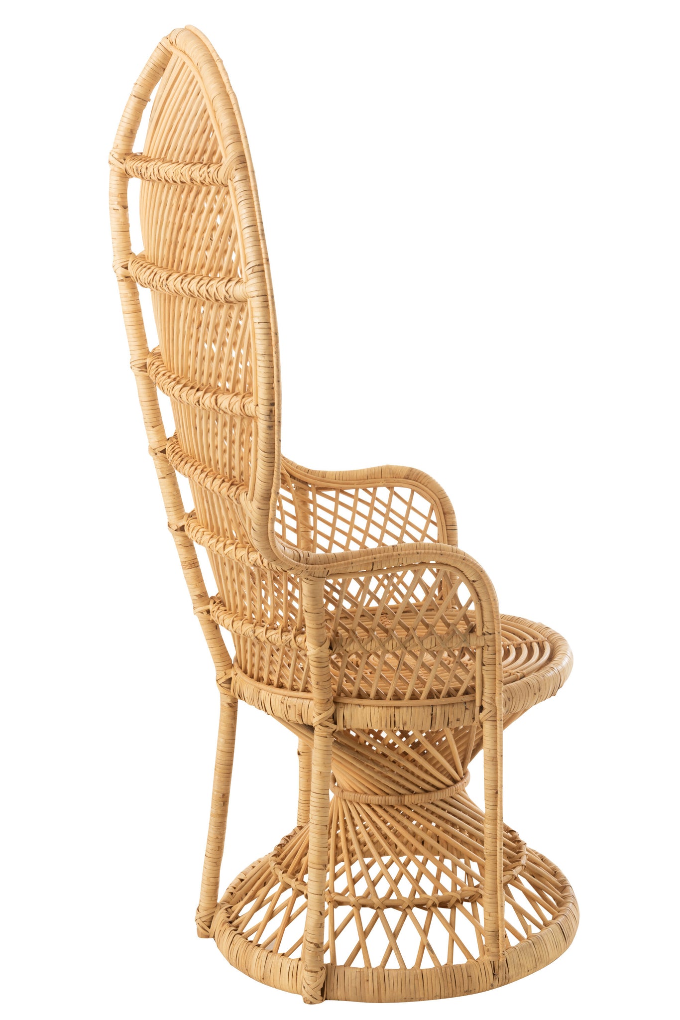 Chair Peacock With Cushion Rattan Natural