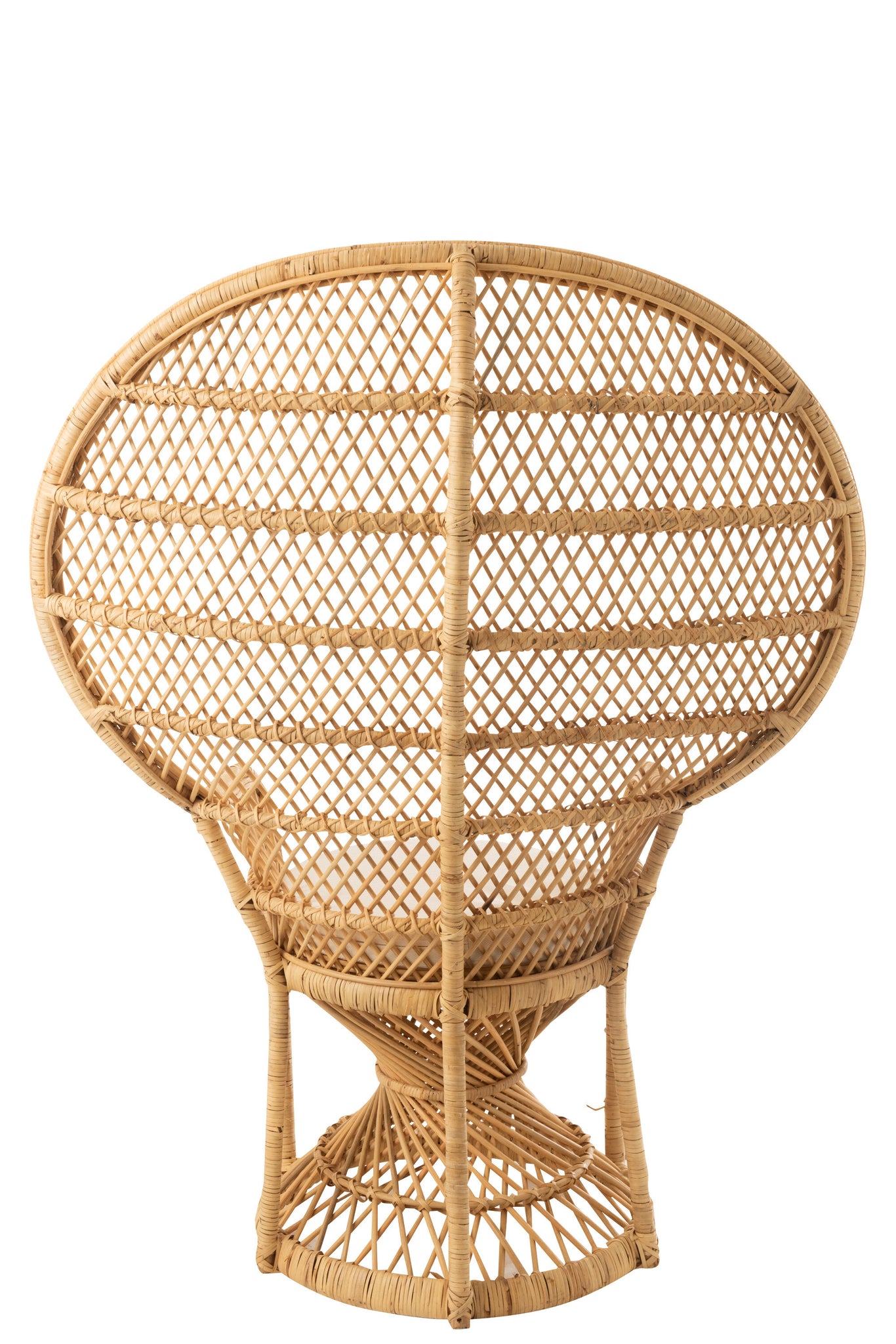 Chair Peacock With Cushion Rattan Natural