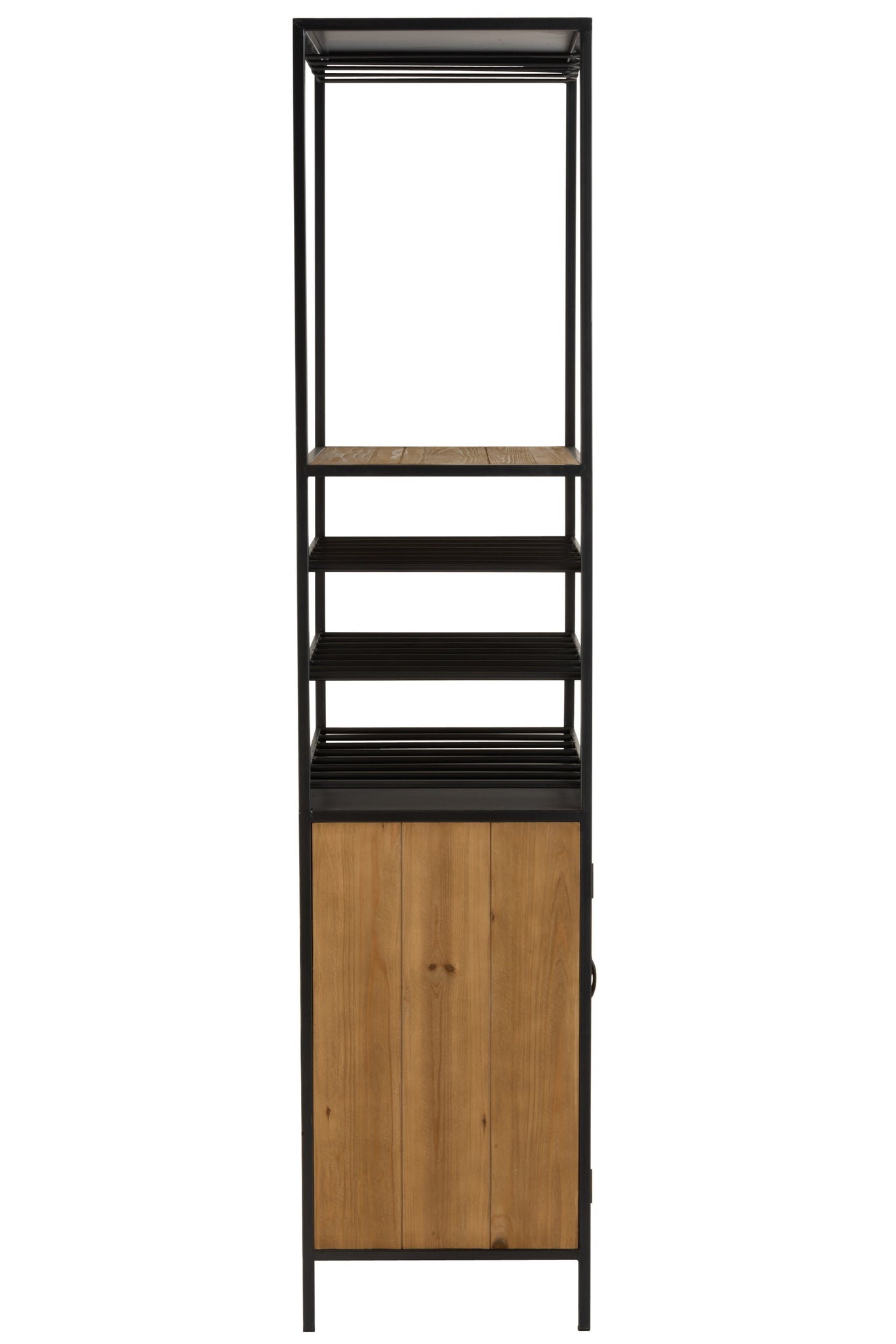 Cabinet For Wine Bottles+Glasses Metal/Wood Natural