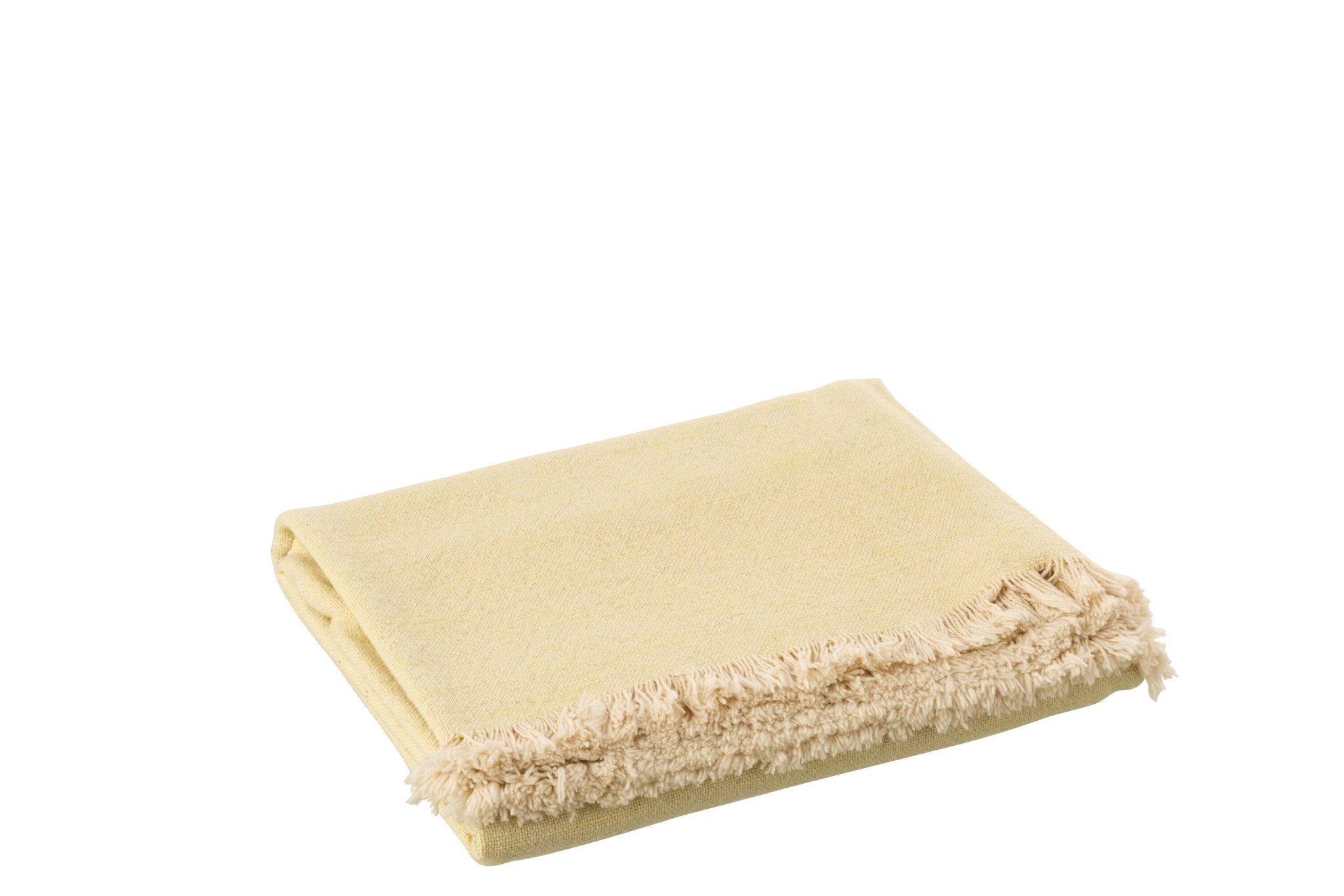 Karostoff, unregelmäßig, Baumwolle, gelb/beige