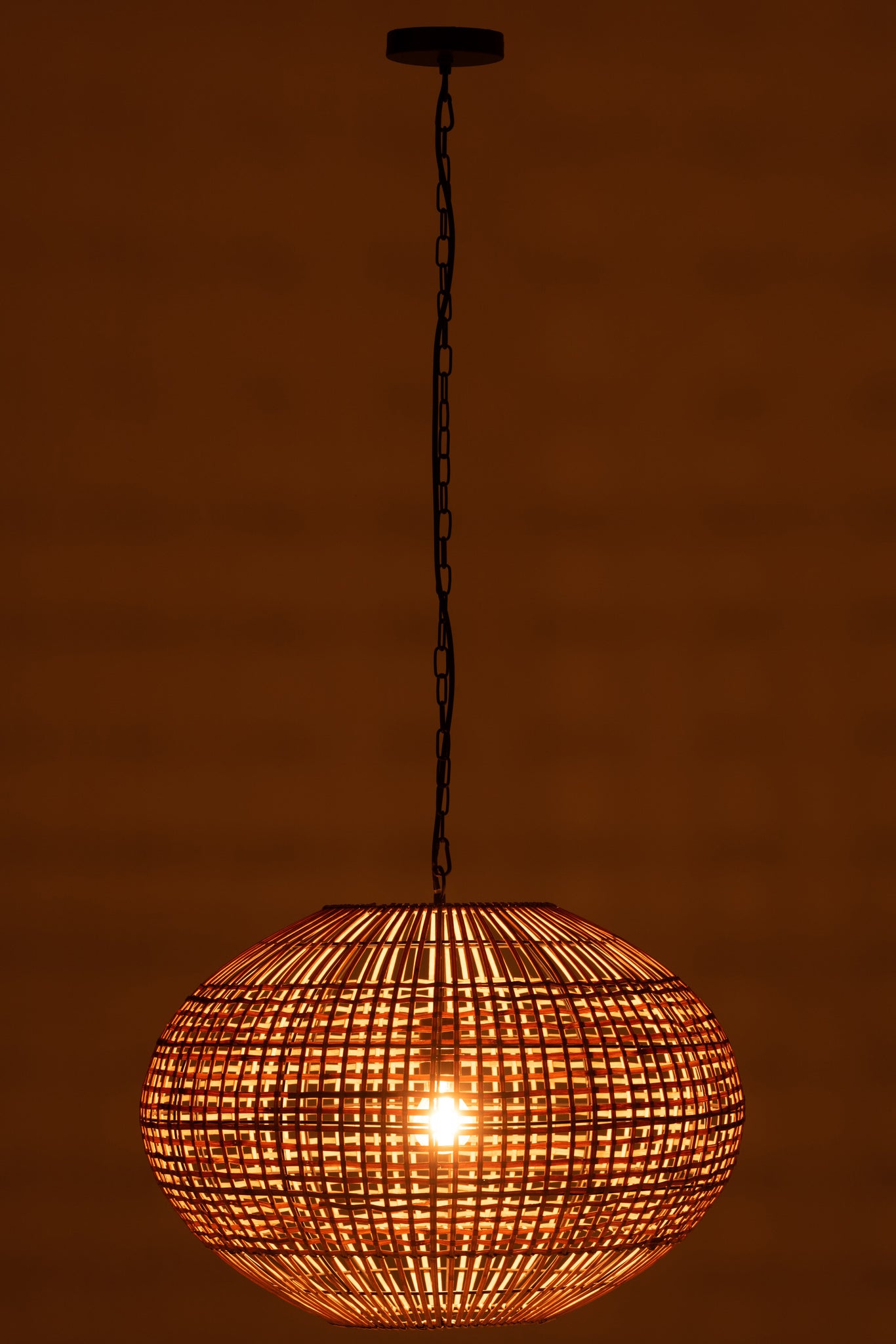 Hanging Lamp Rattan/Metal Brown/Black