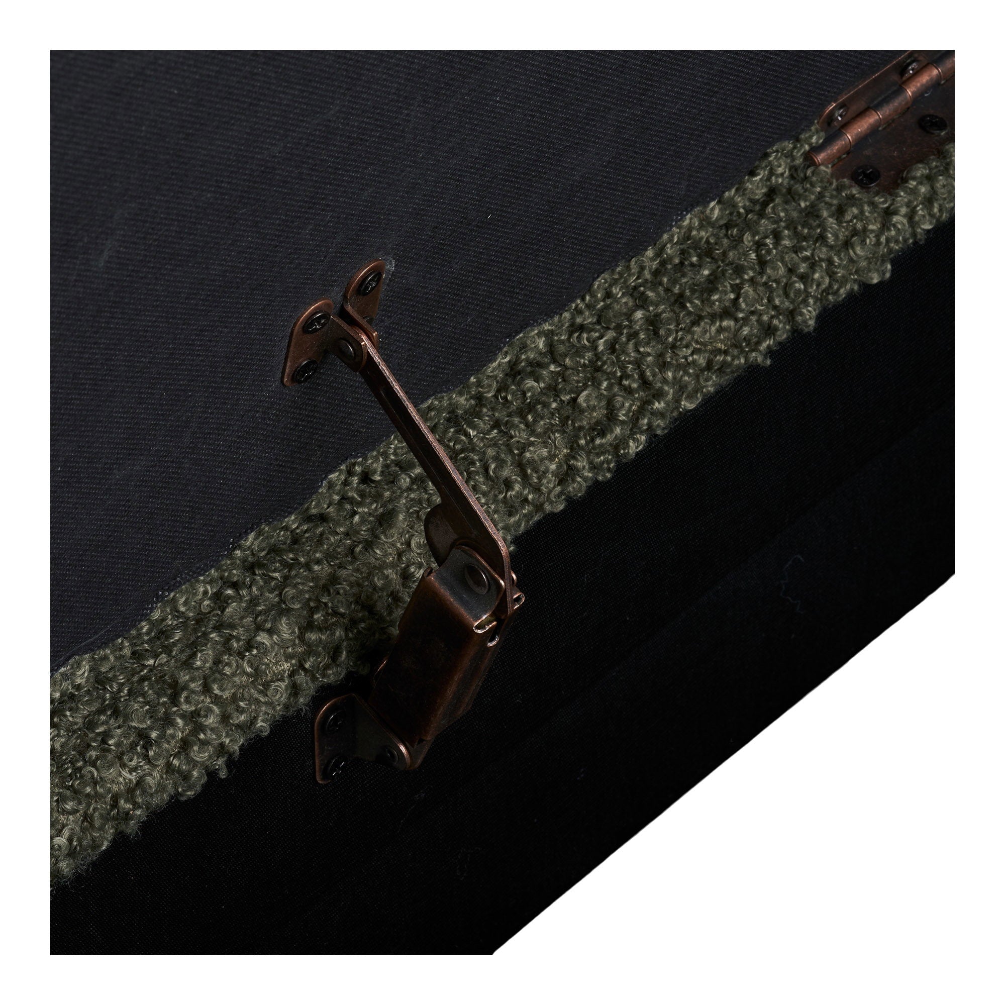 Zitbankje Harlow – teddystof, groen, 95x37x45 cm
