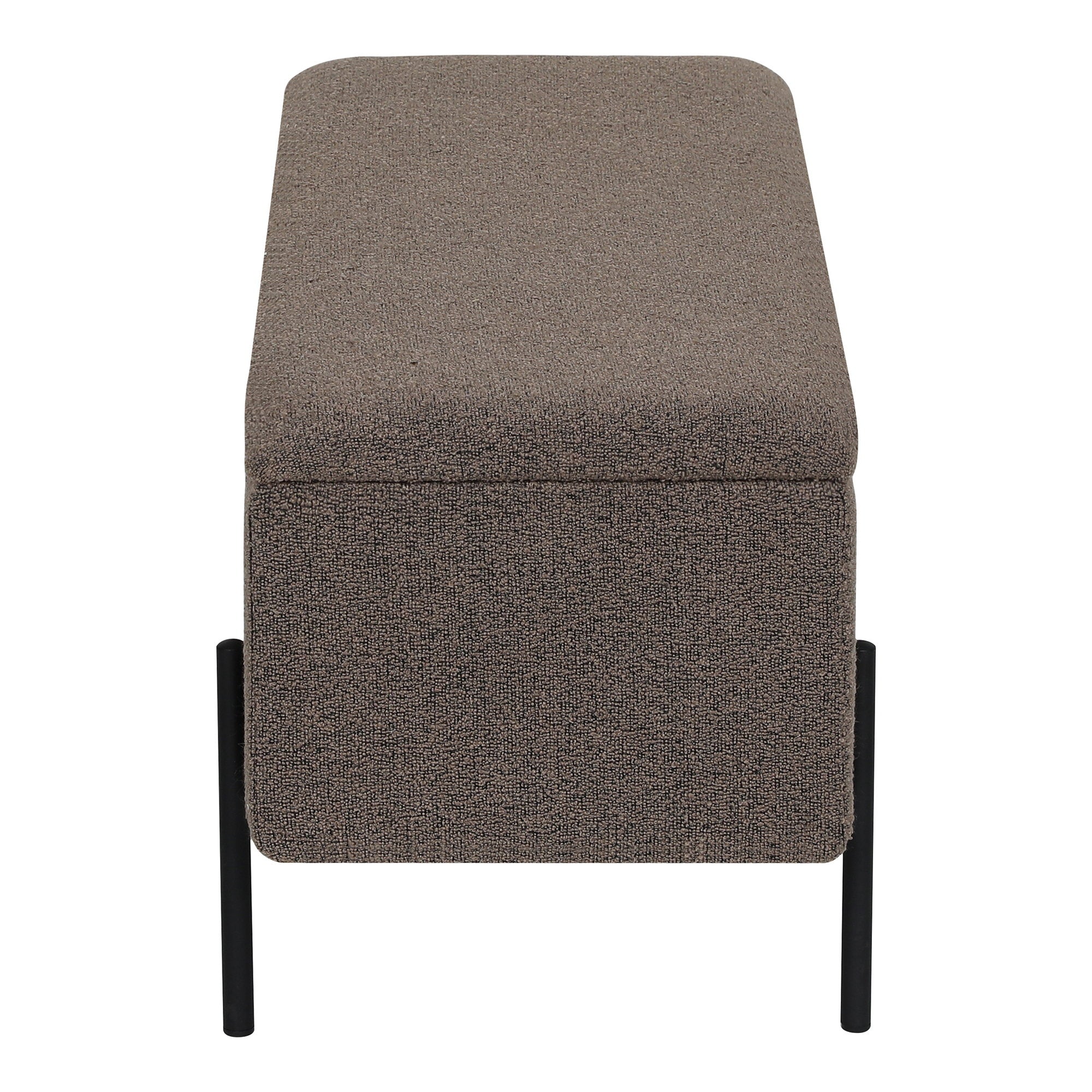 Watford Bench - Bench with storage, bouclé, brown 95x36,5x43 cm, HN1061