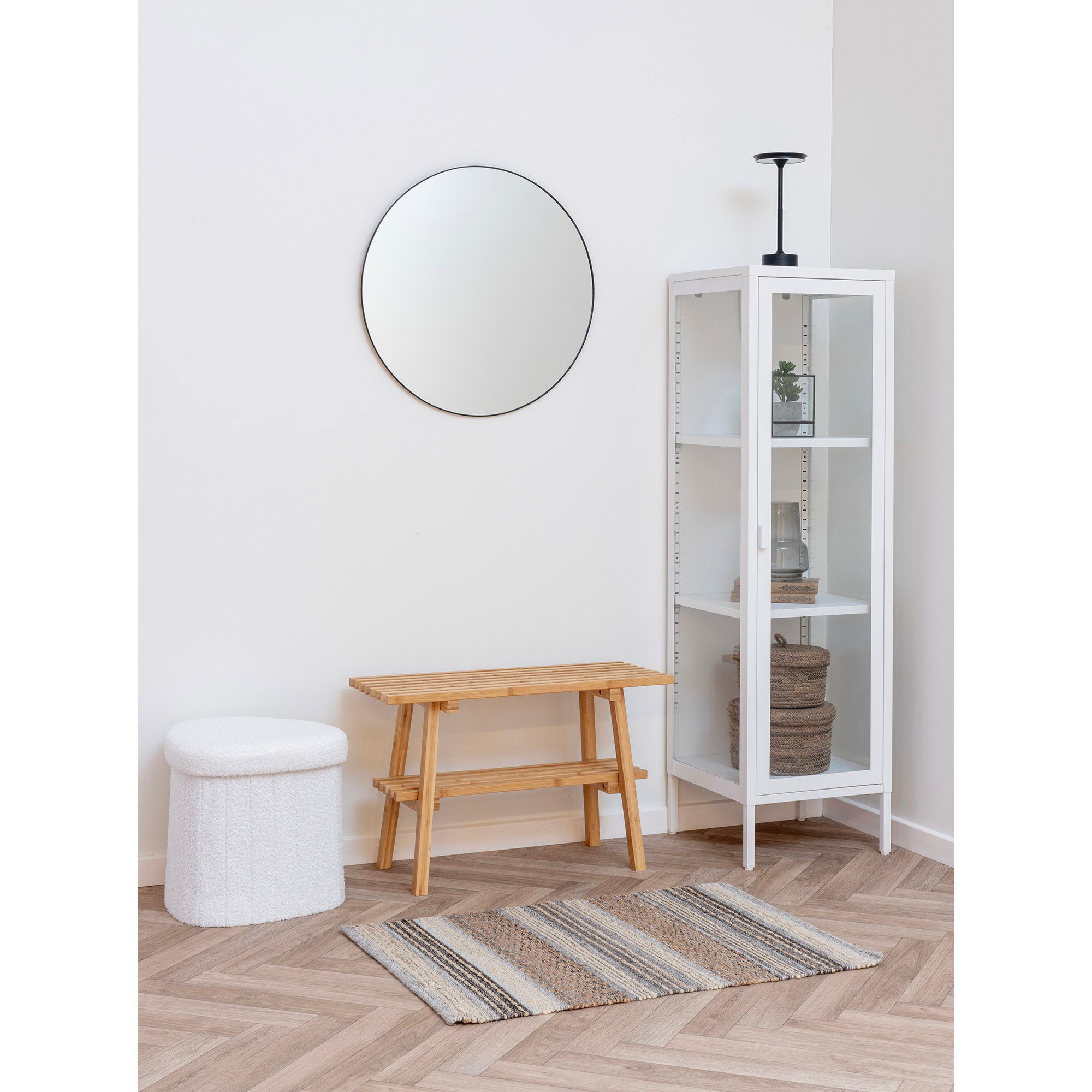 Ember Bank – Bambus, natur, 70×28×45 cm