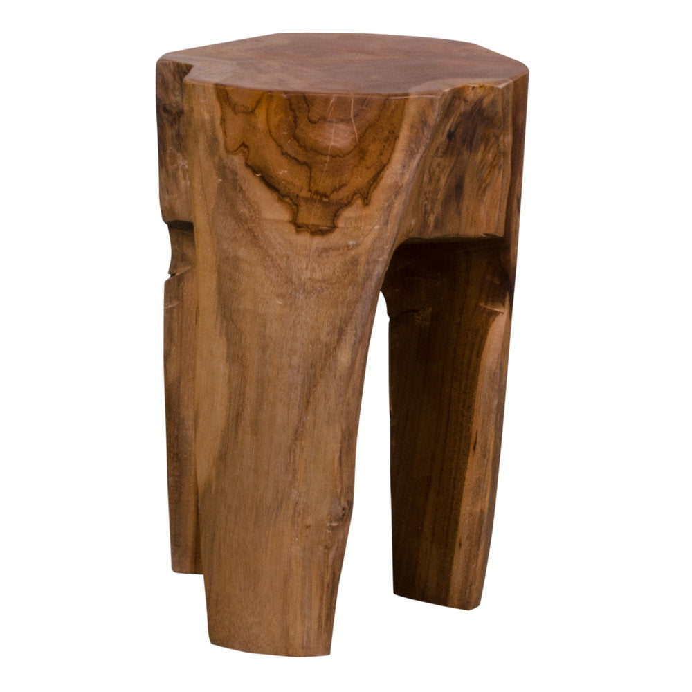Rose Hocker - Hocker, Teak, Natur, 3 Beine ø26x40 cm