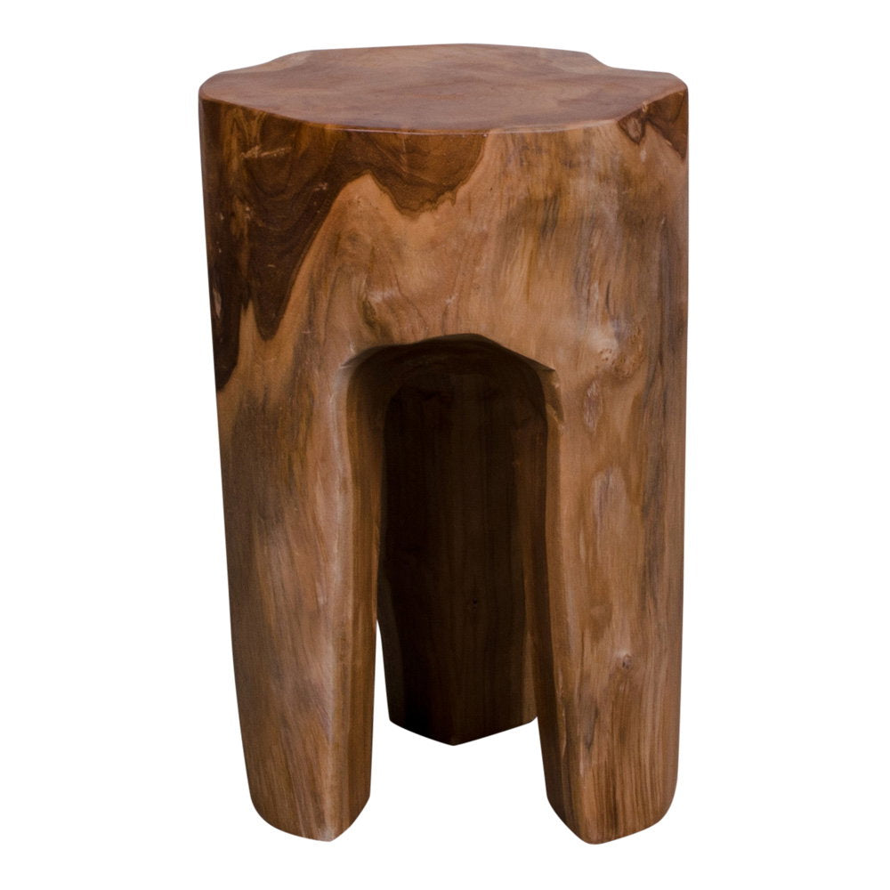 Rose Hocker - Hocker, Teak, Natur, 3 Beine ø26x40 cm
