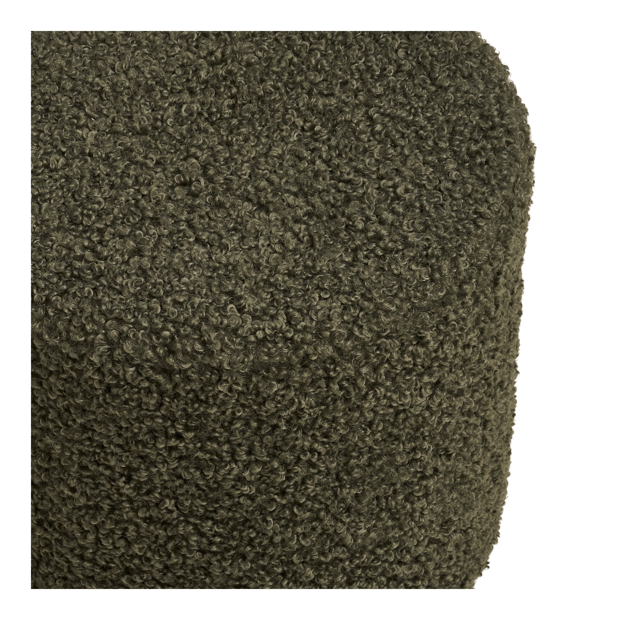 Ejby Pouf - Pouf, teddy, green ø34x36 cm, HN1301