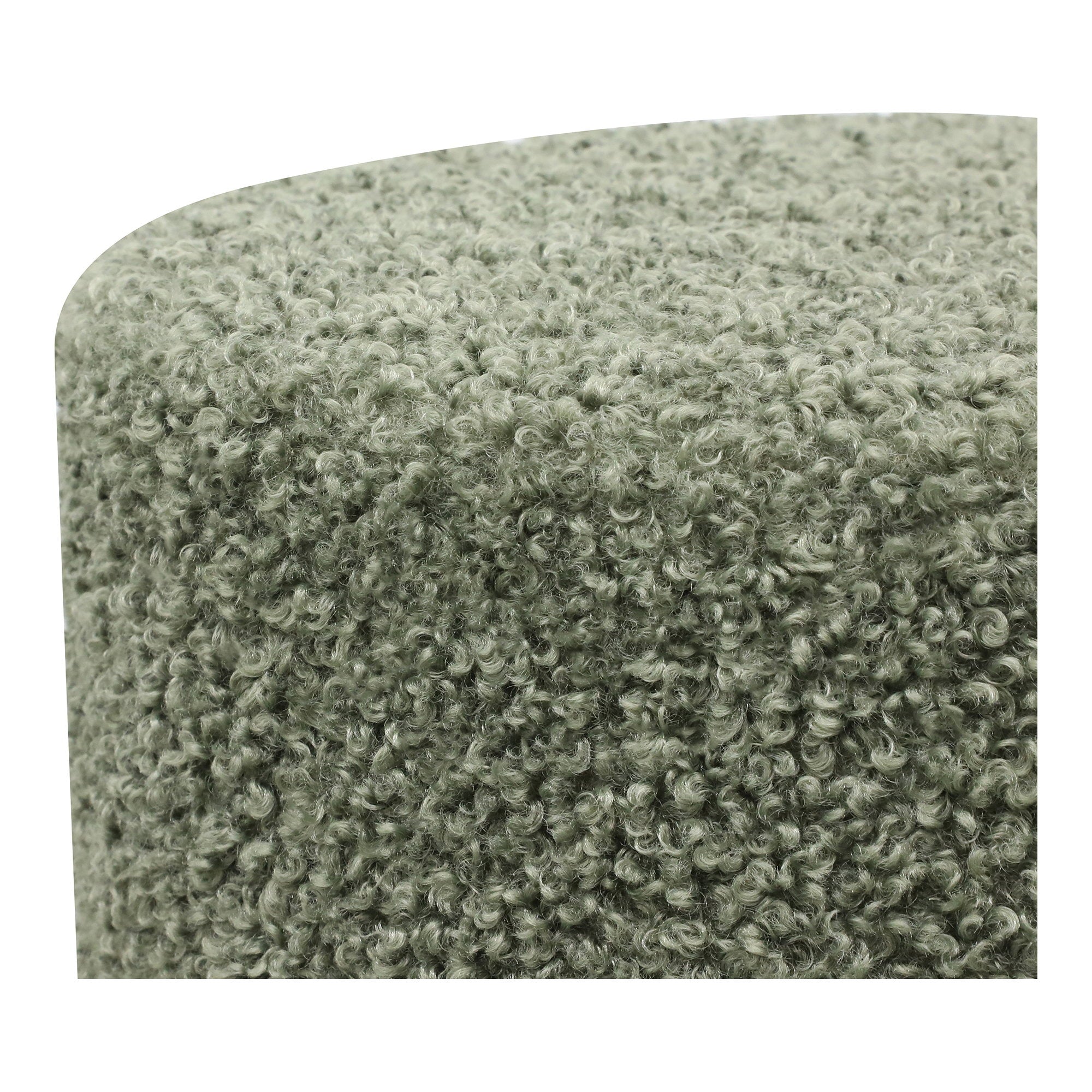 Ejby Pouf - Pouf, teddy, green ø34x36 cm, HN1301