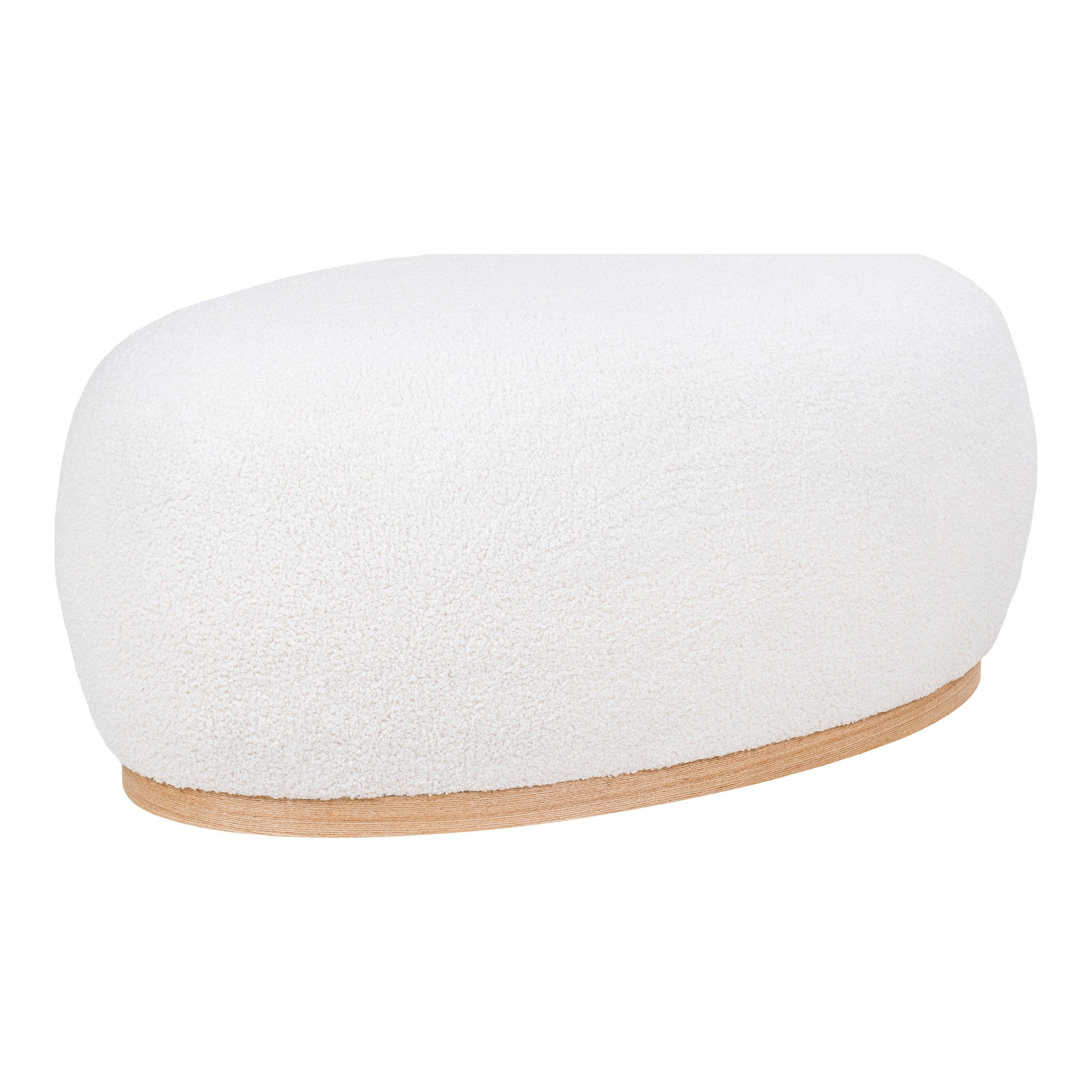 Manhattan Pouf - Pouf, Teddy, weiß 54,5x88,5x36 cm, HN1235