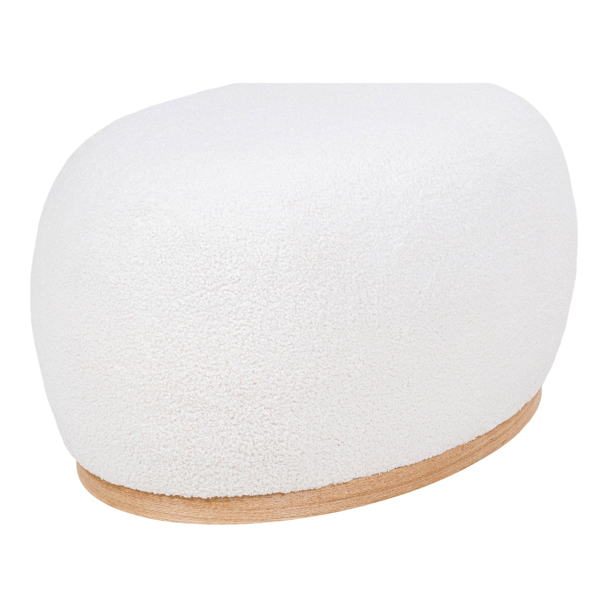 Manhattan Pouf - Pouf, Teddy, weiß 54,5x88,5x36 cm, HN1235