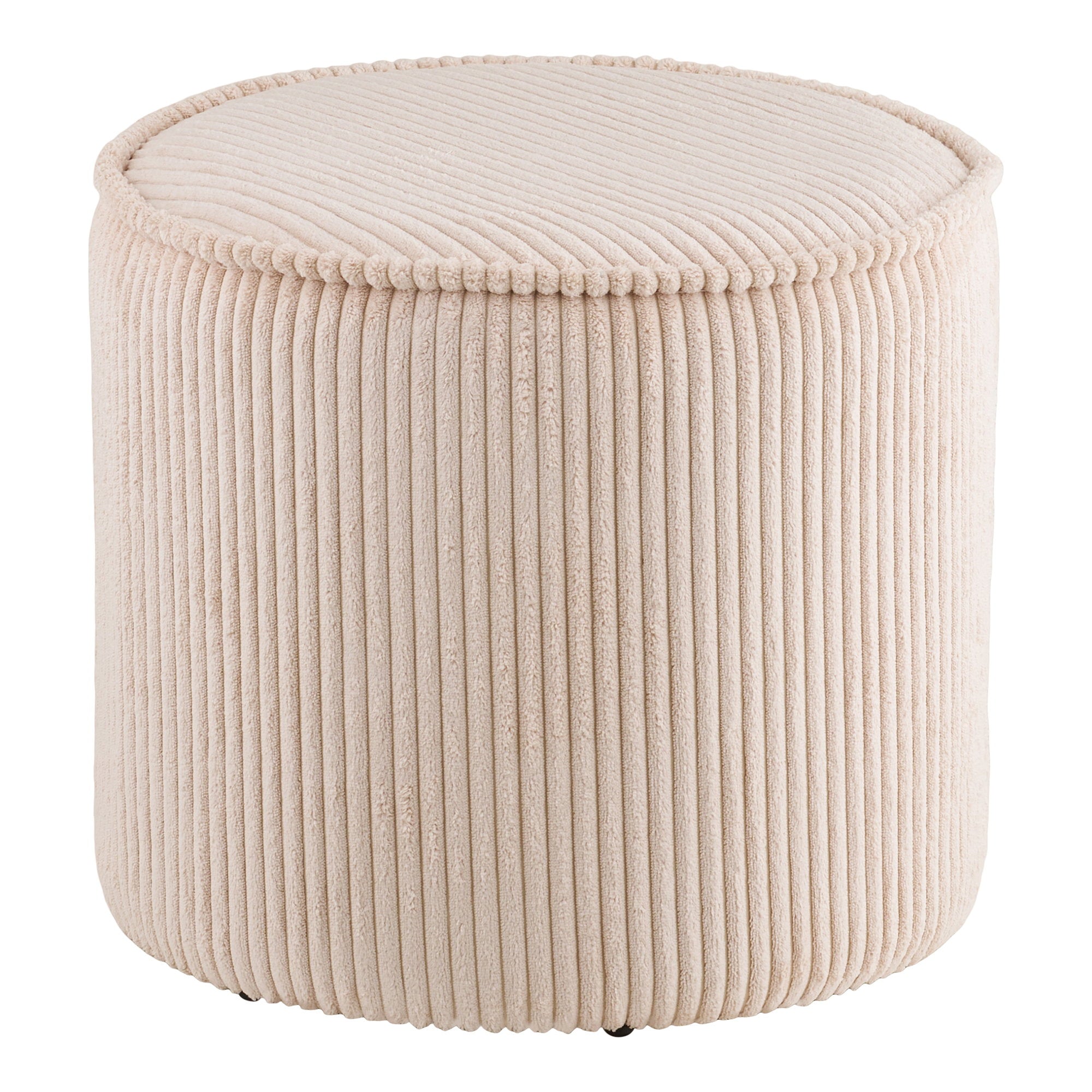 Taupo Pouf - Pouf, Kord, beige ø40x35 cm, HN1424