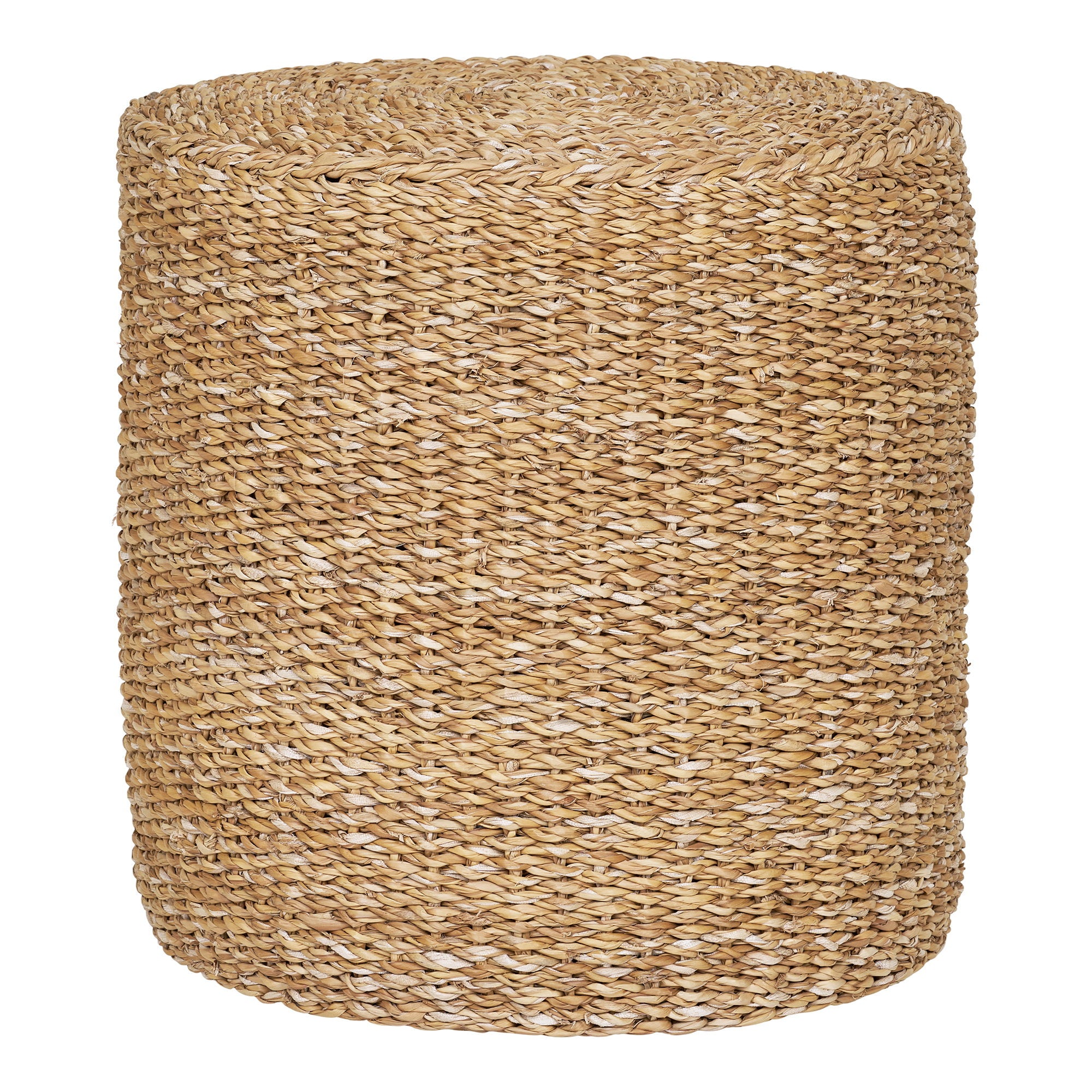 Rivera Pouf - Pouf, Seegras/Baumwolle, natur Ø40x40 cm
