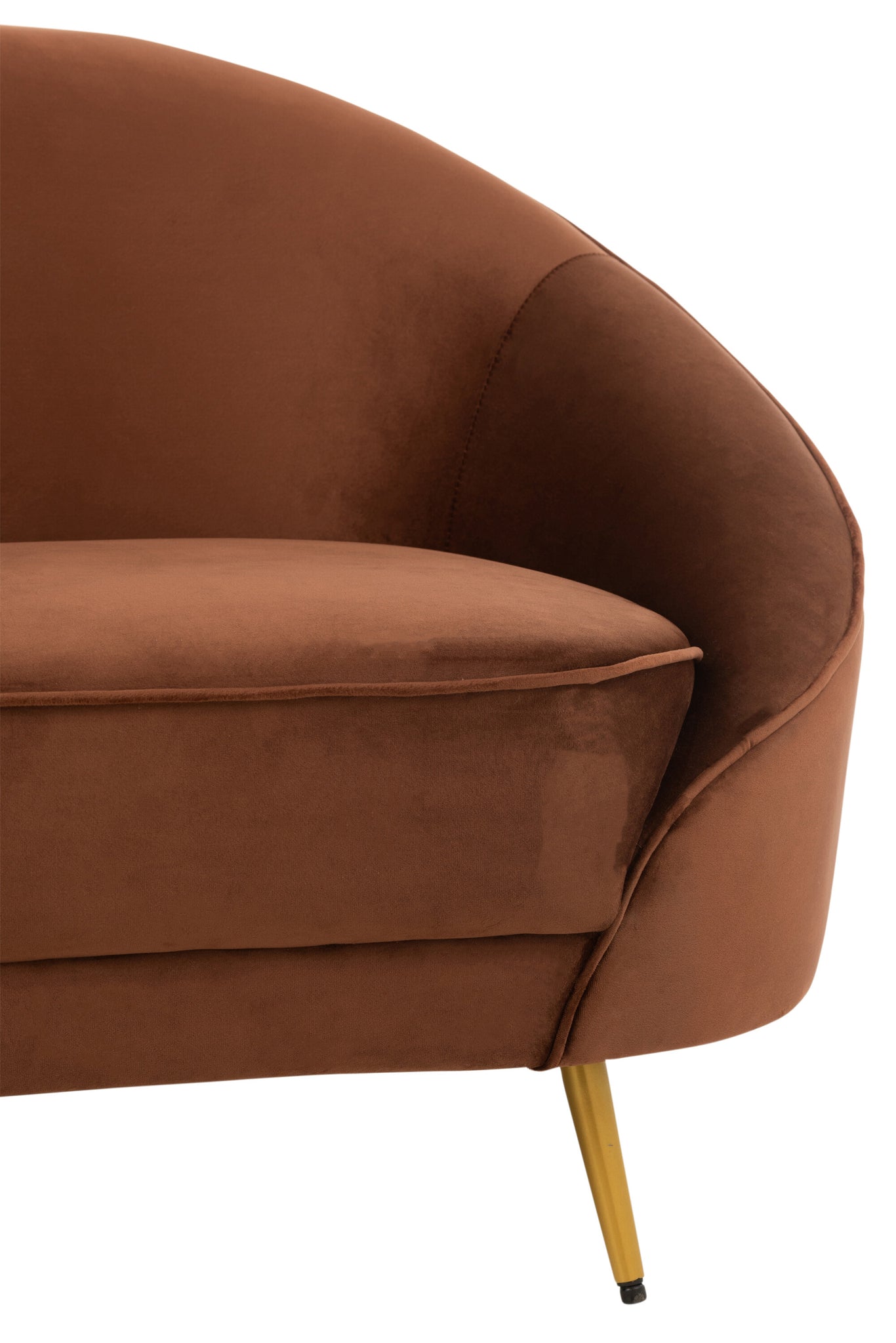 Sofa Elisabeth Textile/Metal Brown