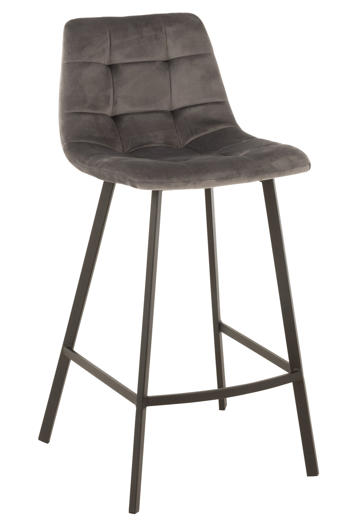 Barstool Olivier Textile/Metal Grey