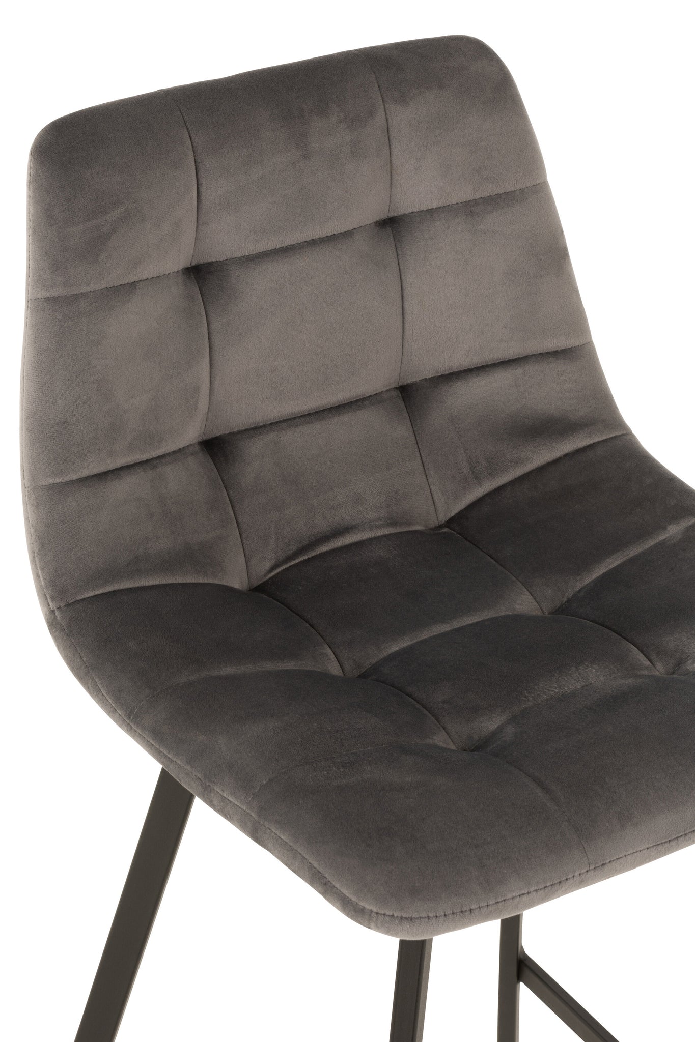 Barstool Olivier Textile/Metal Grey