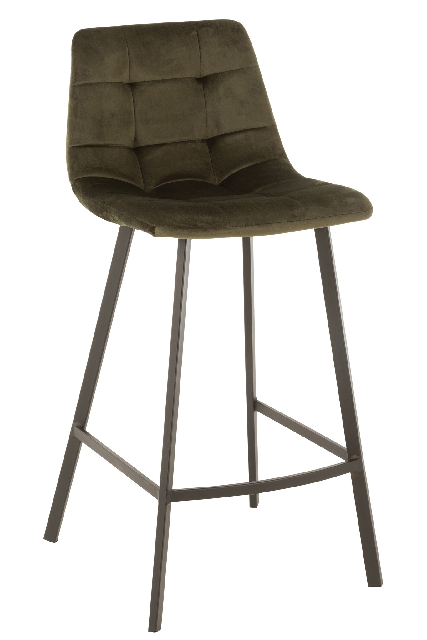 Barstool Olivier Textile/Metal Dark Green