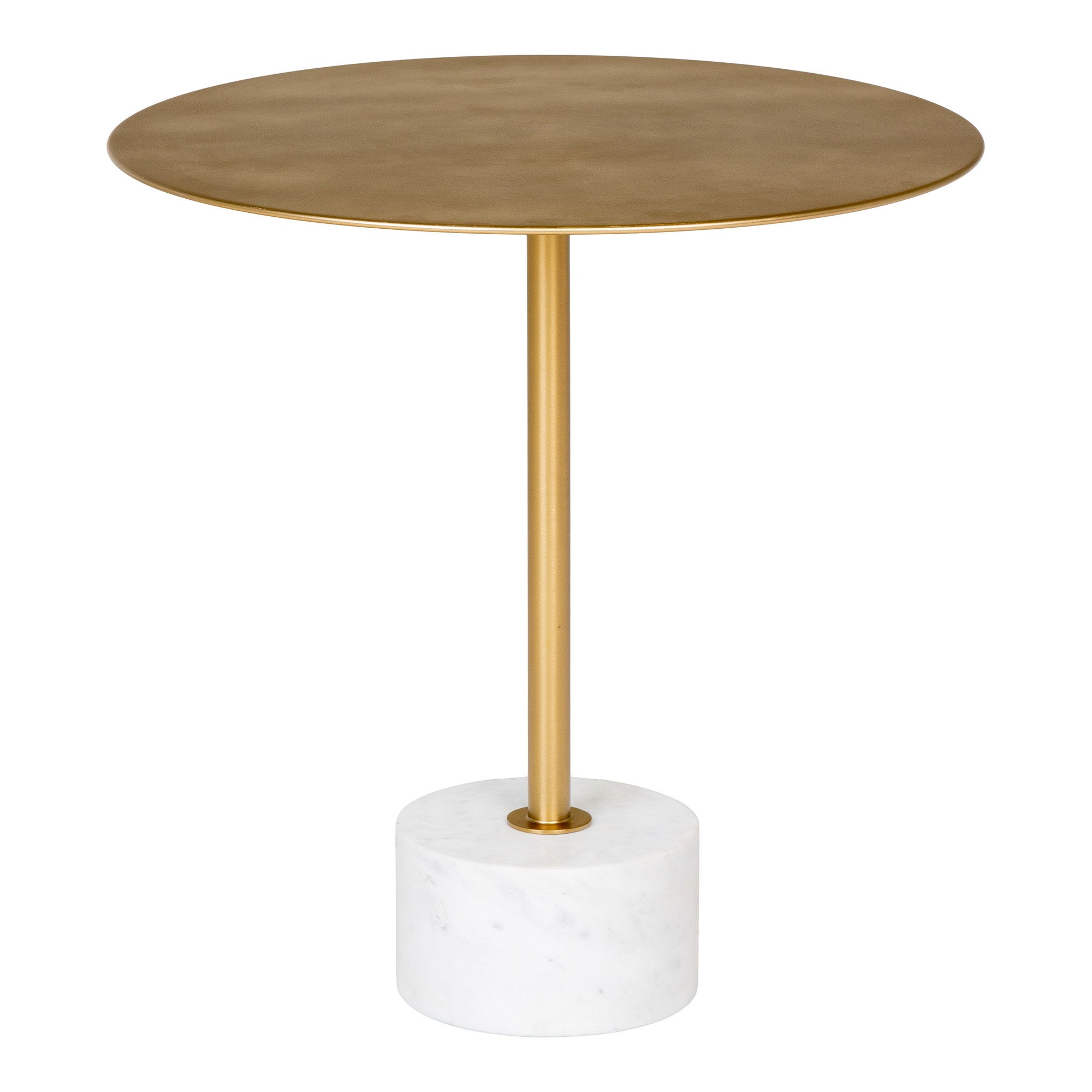 Lecco Side table - Side table in brass and marble ø51x52 cm