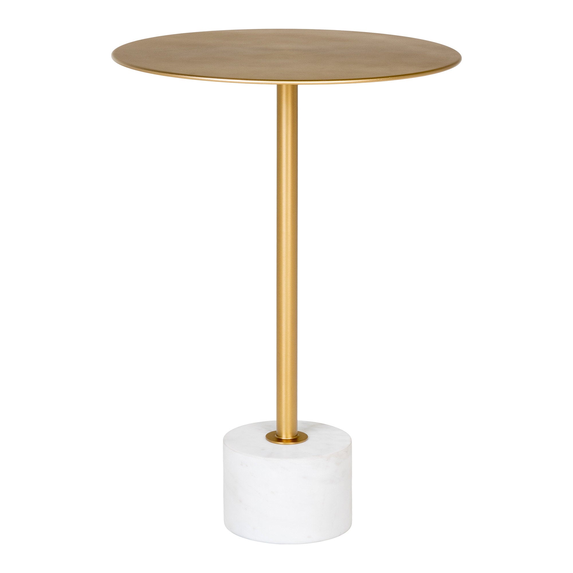 Lecco Side table - Side table in brass and marble ø41x58 cm
