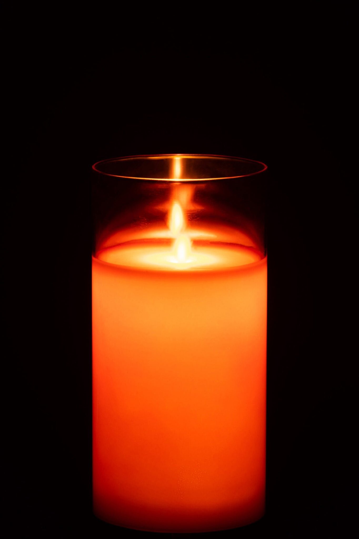 LED lamp Shining Glass Red Medium