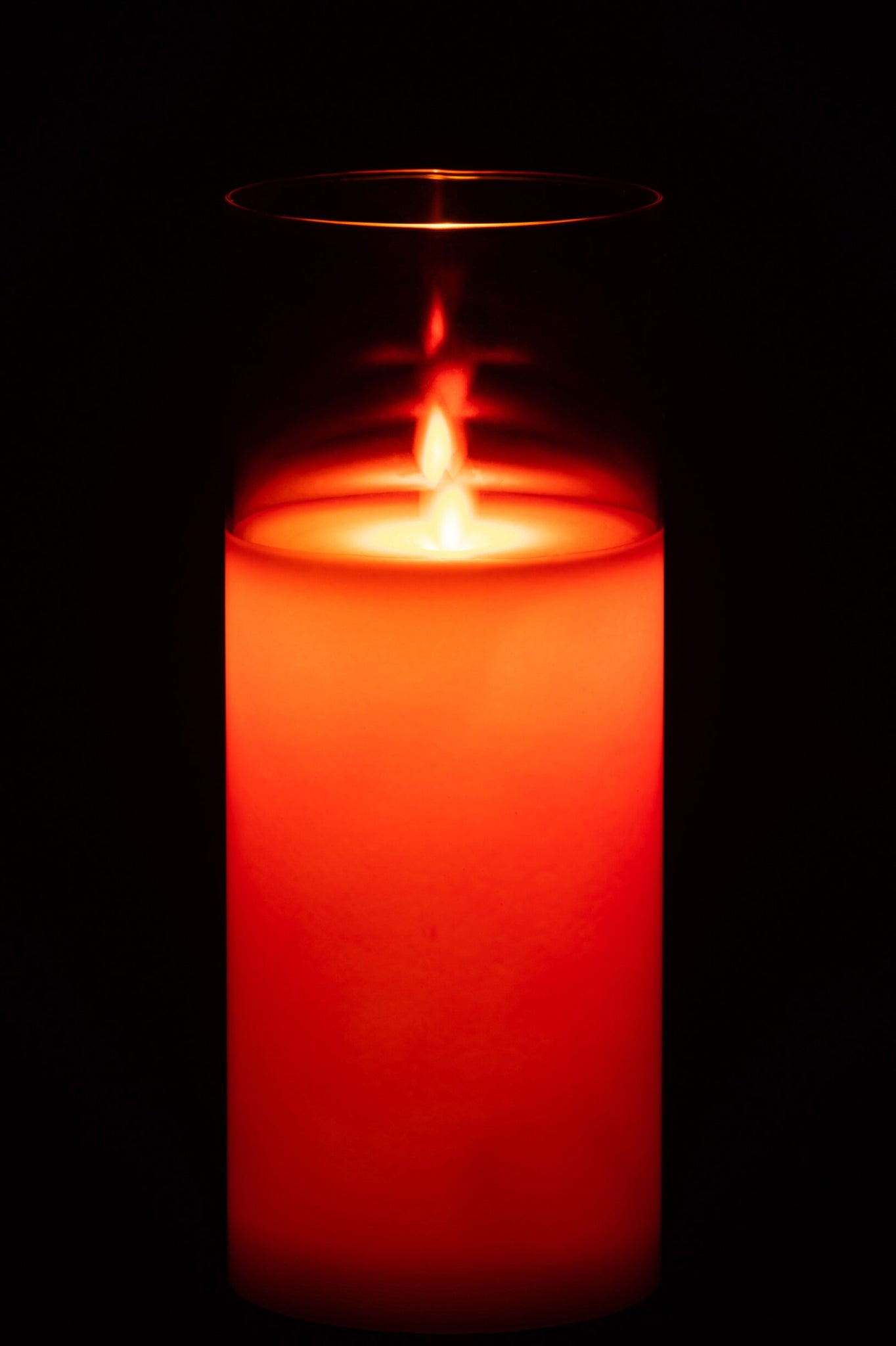 LED lamp Shining Glass Red Large