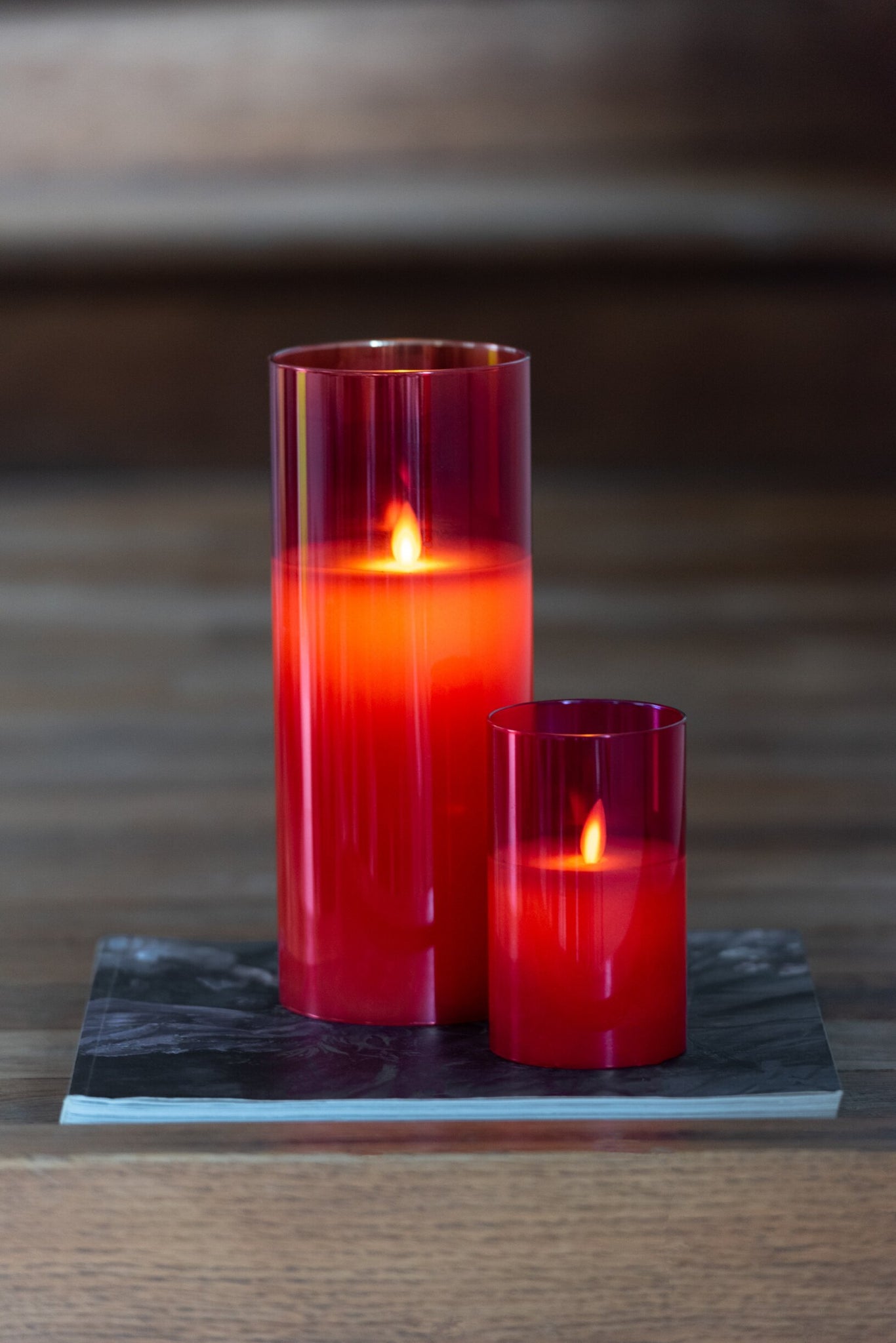 LED lamp Shining Glass Red Large