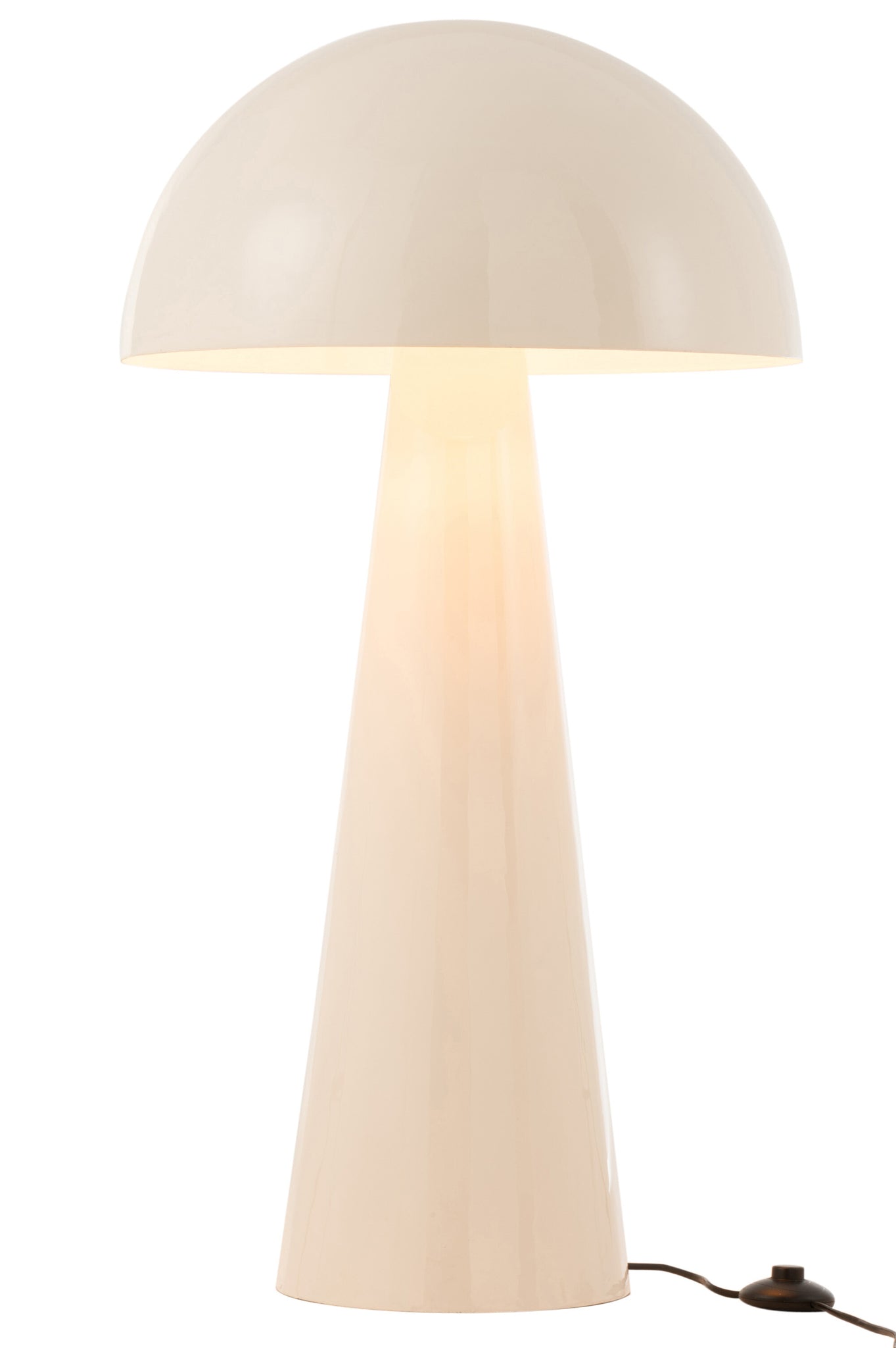 Lamp Mushroom Metal Shining White Extra Large