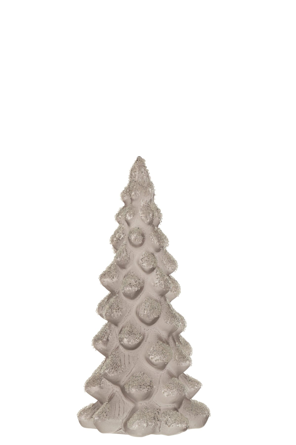 Decoratieve kerstboom suikerglas – glas, mat grijs, 20 cm