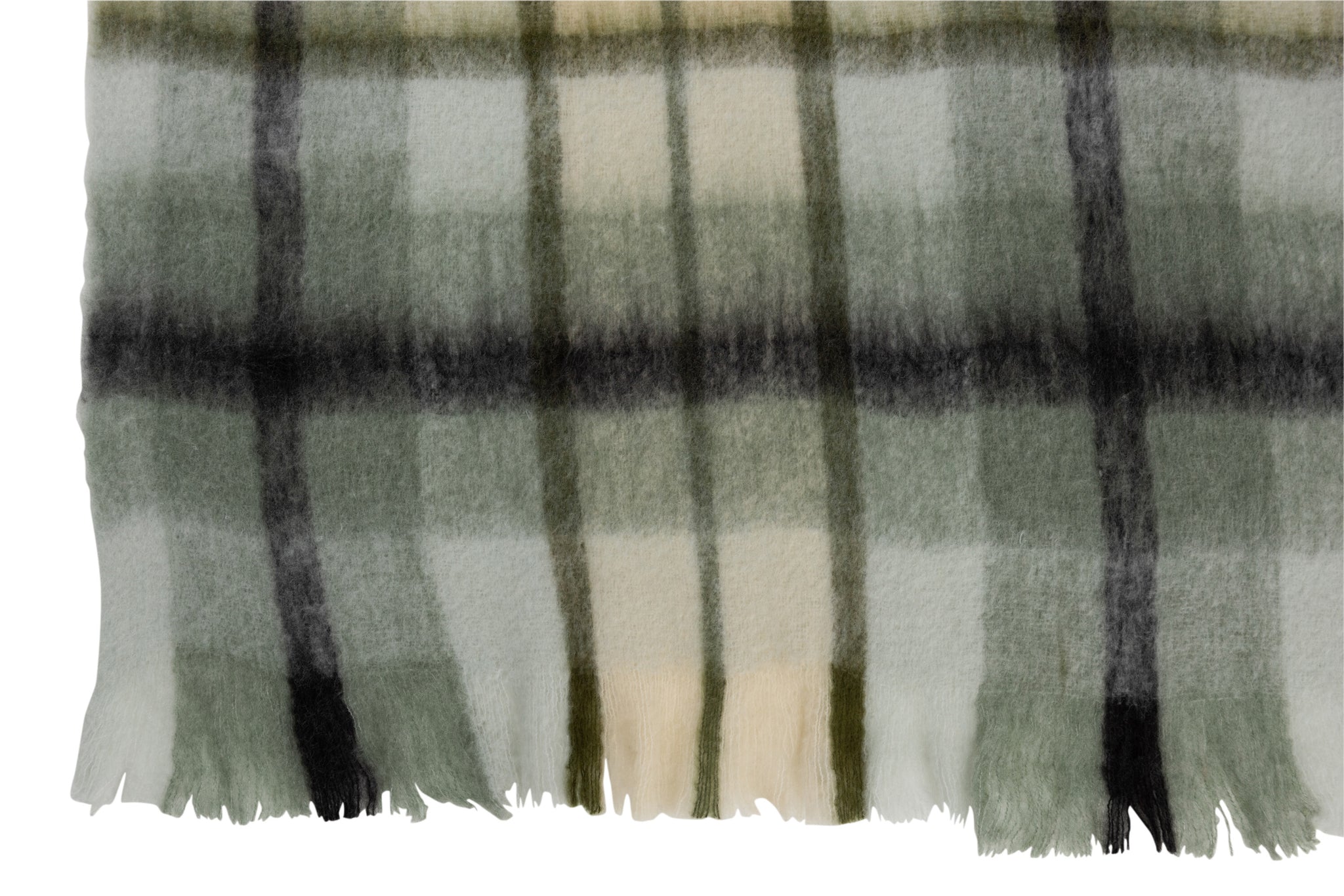 Plaid Rhombus Acrylic/Wool Brown/Green/White