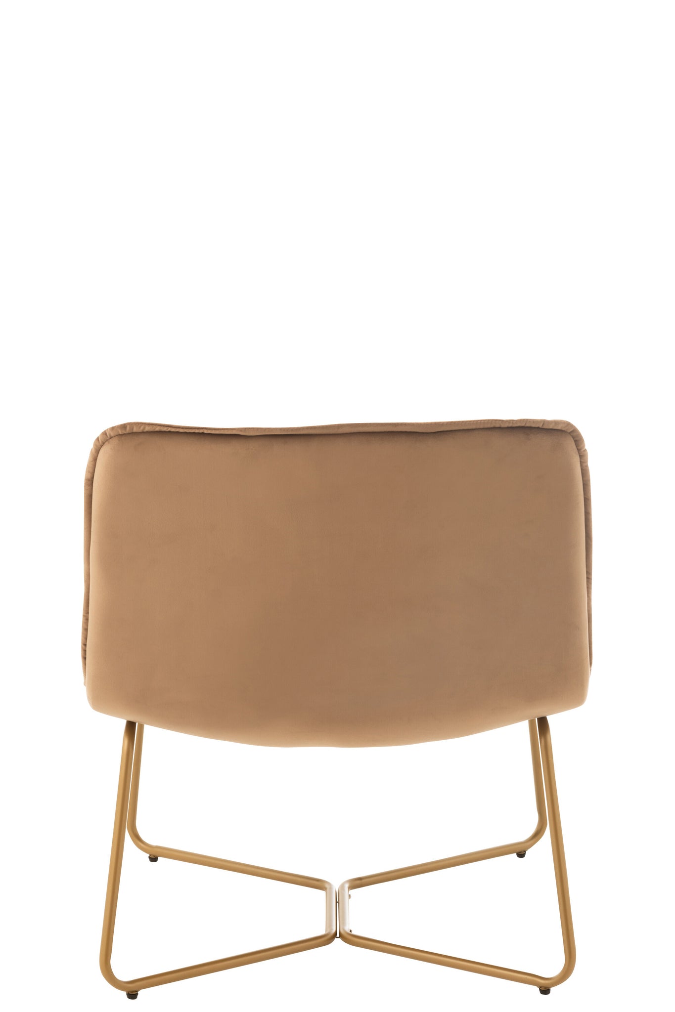 Lounge Chair Lisa Metal/Textile Brown