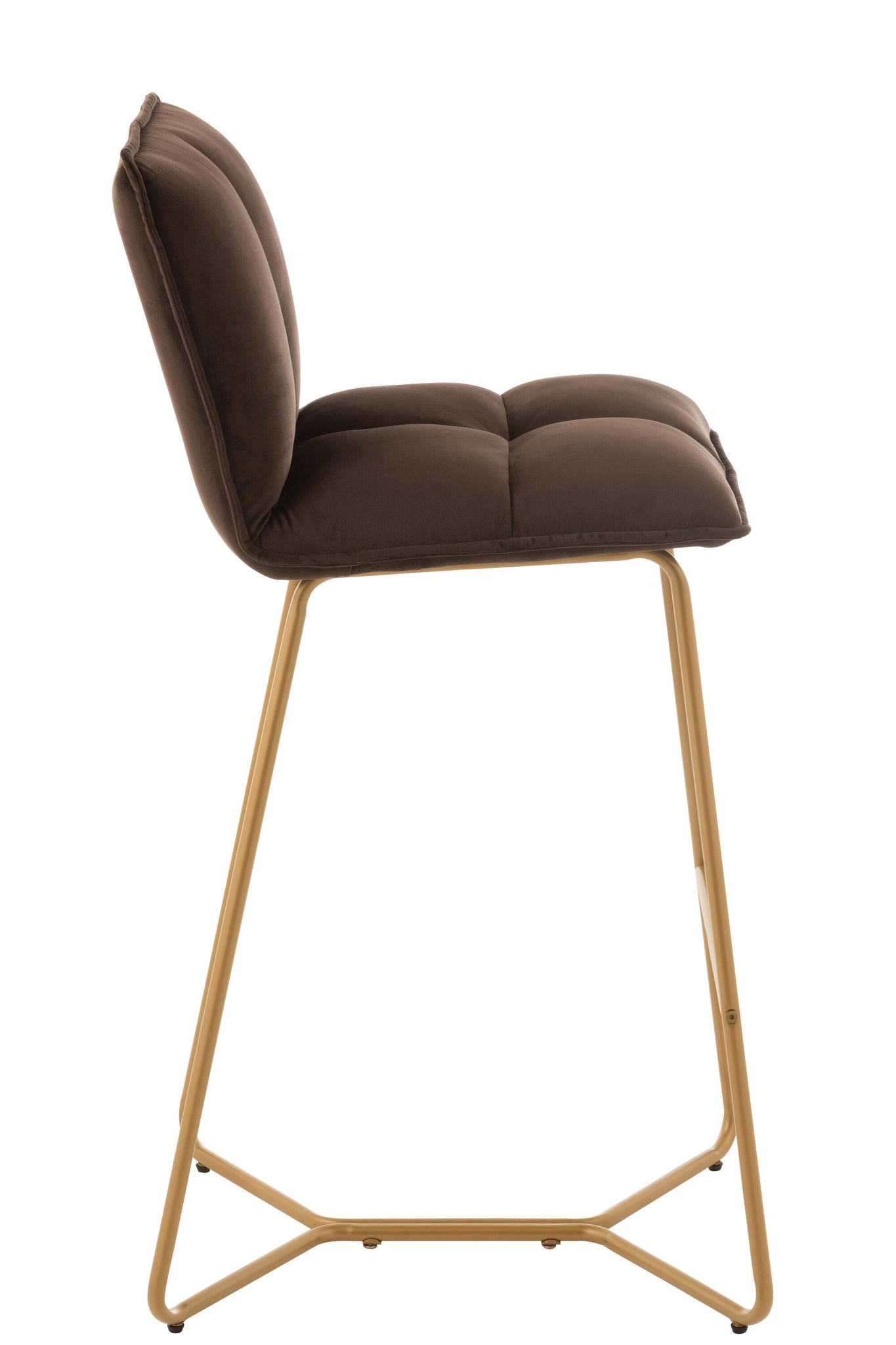 Barchair Pierre Metal/Textile Dark Brown